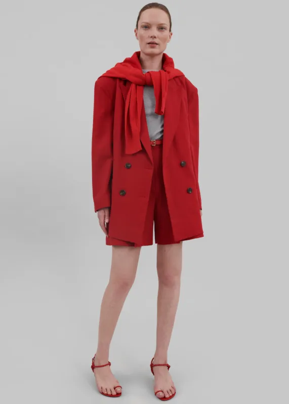 Angie Double Breasted Blazer - Red made by Frankie Shop