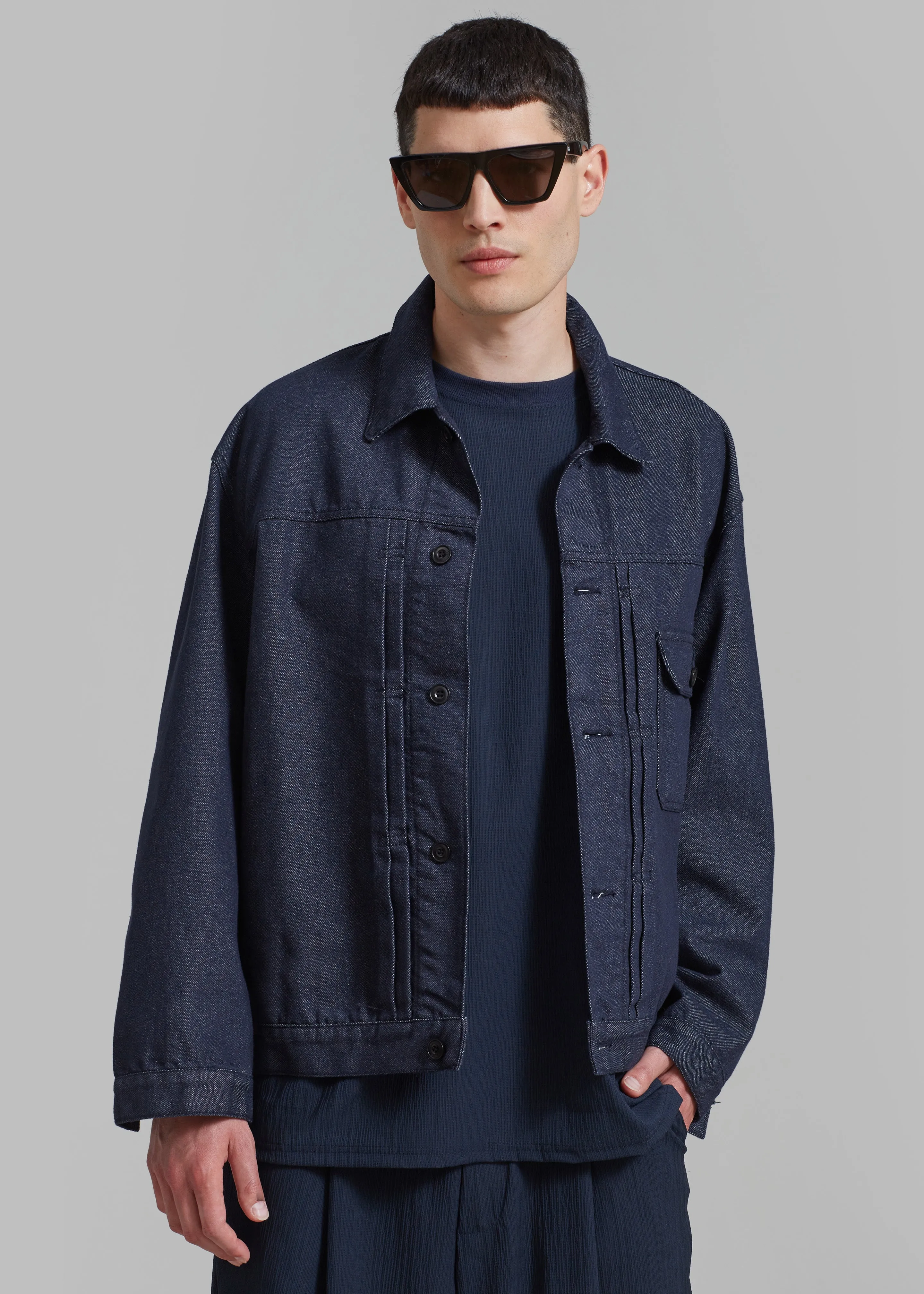 Matthew Denim Jacket - Dark Blue sold by Frankie Shop