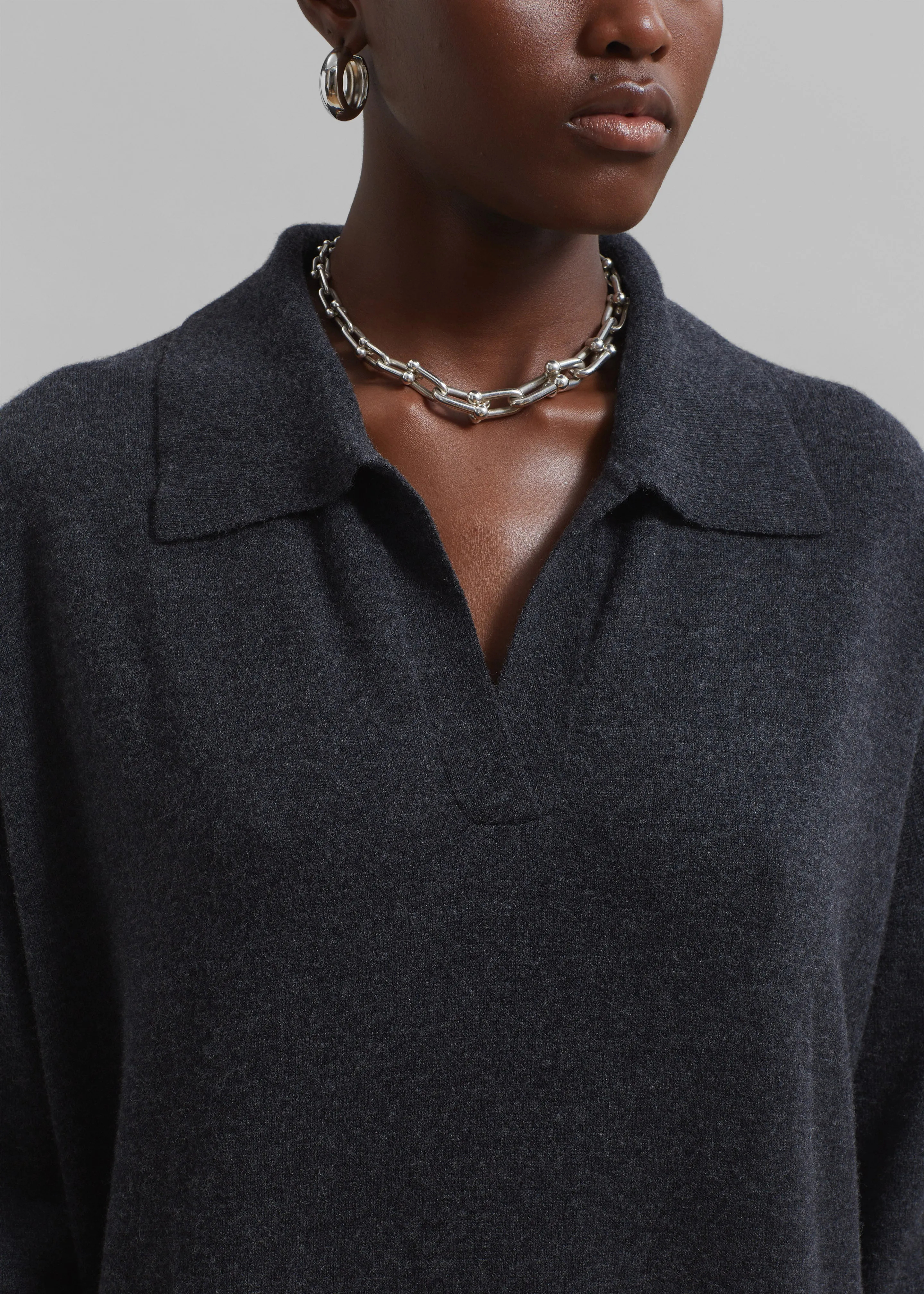 Siobhan Long Knit Dress - Charcoal sold by Frankie Shop product image thumbnail 5