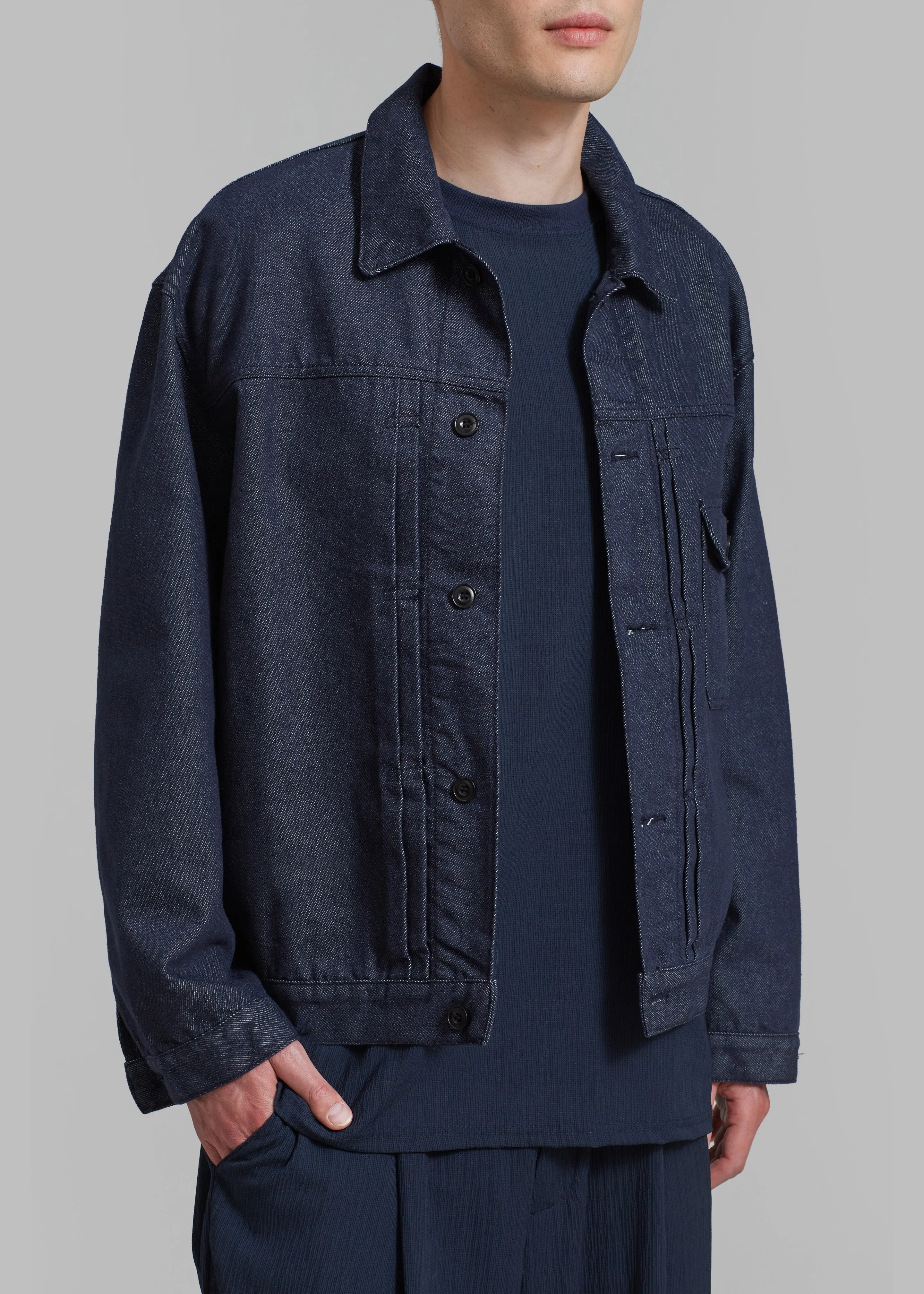 Matthew Denim Jacket - Dark Blue sold by Frankie Shop product image thumbnail 3