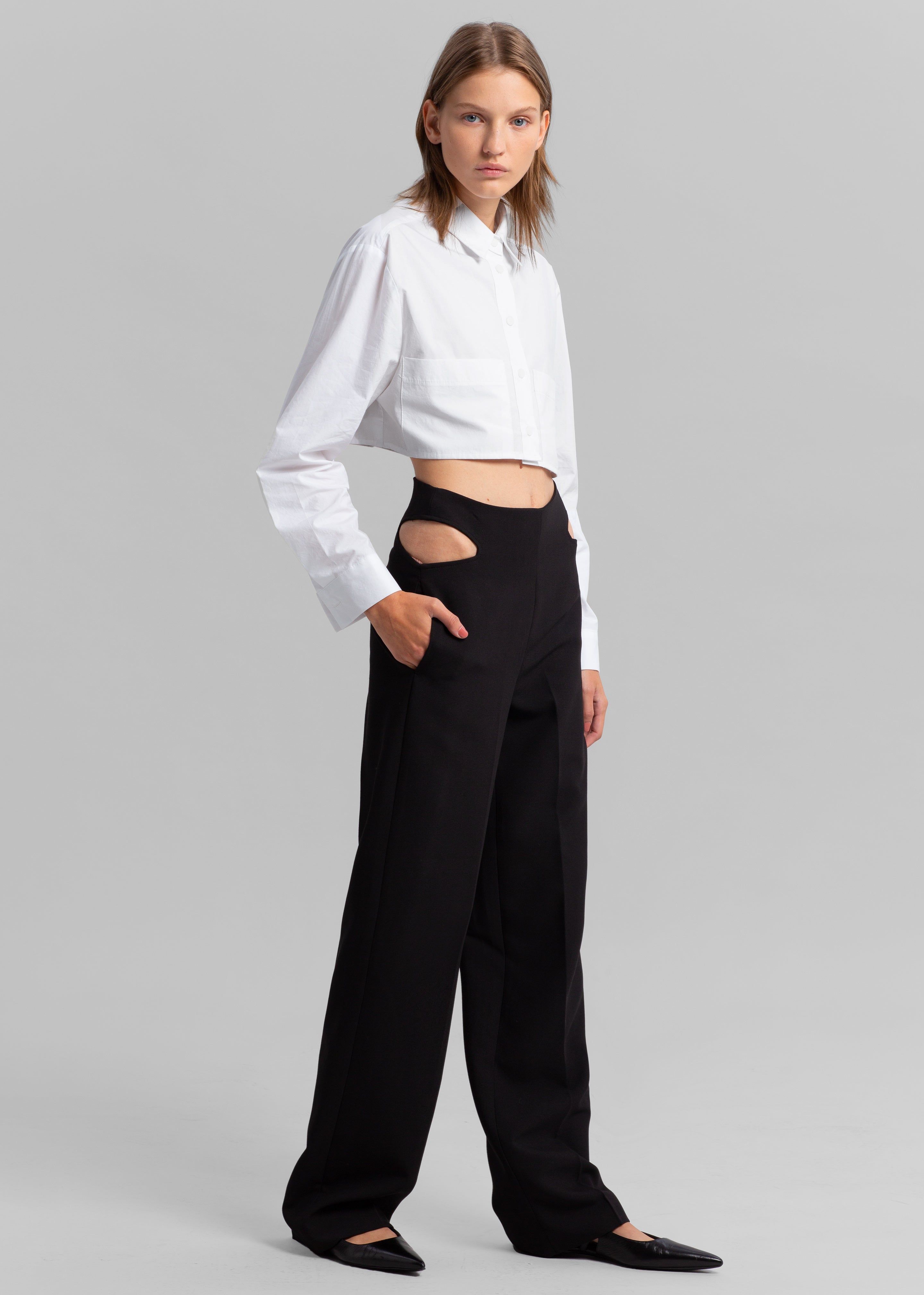 Elo Cropped Pocket Shirt - White sold by Frankie Shop product image thumbnail 3