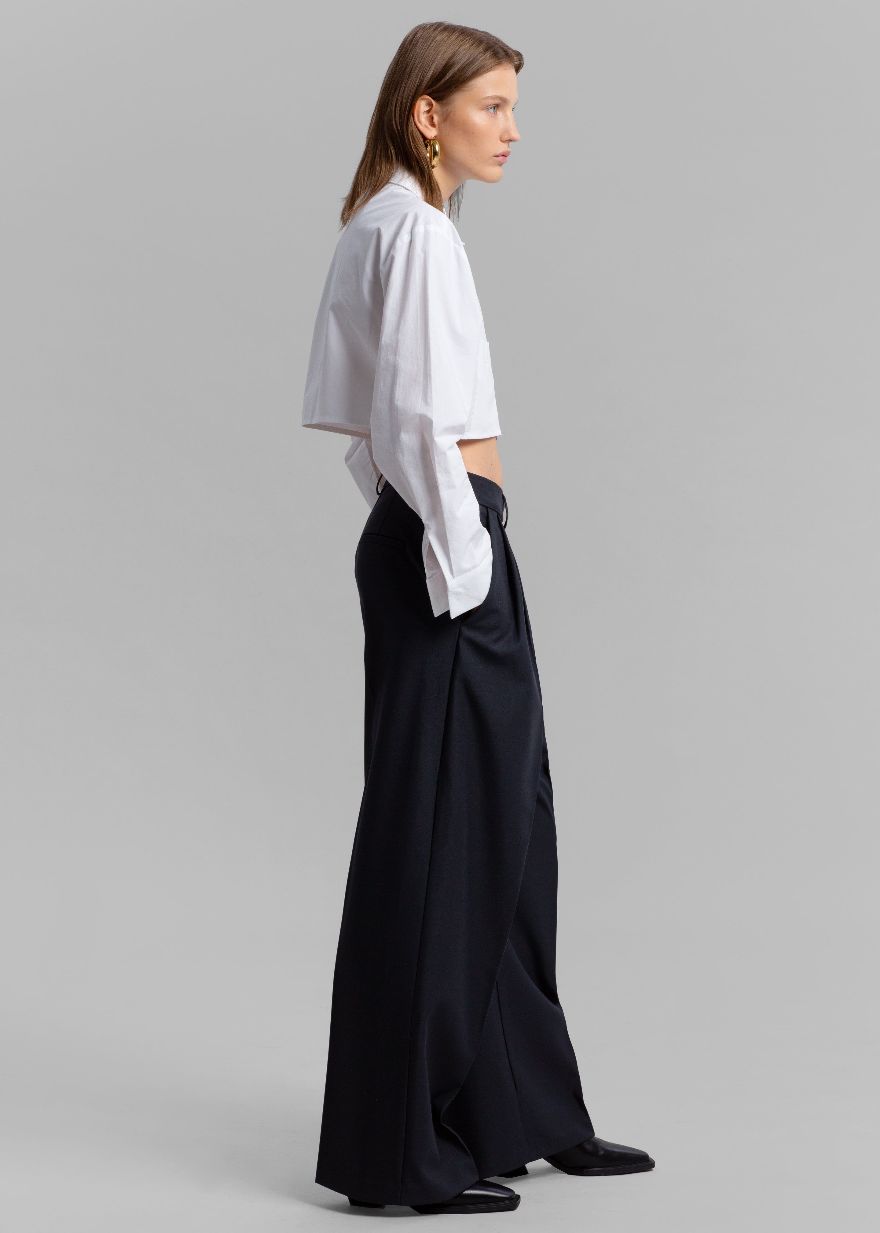 Elo Cropped Pocket Shirt - White sold by Frankie Shop