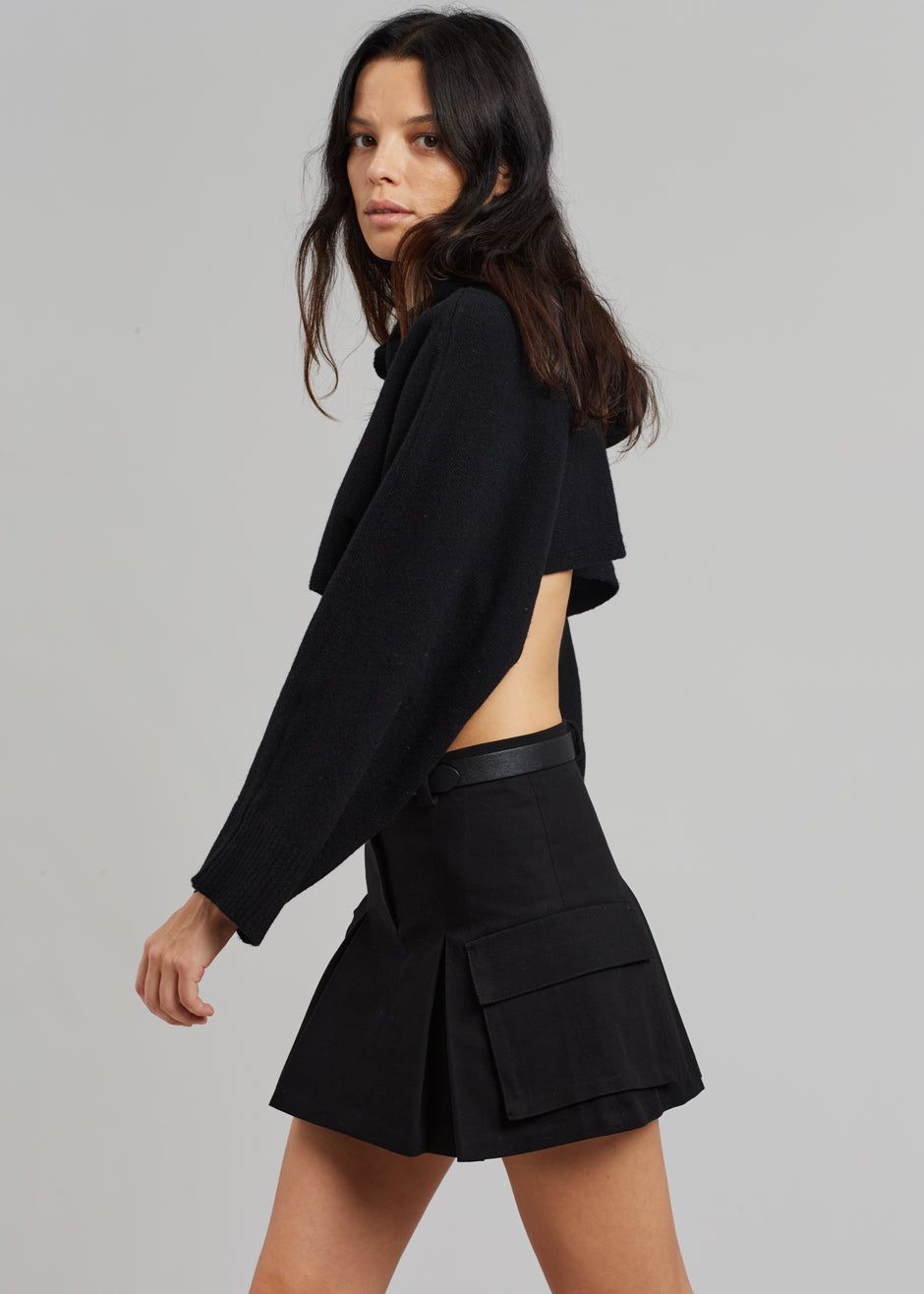 Audrey Cargo Pleated Miniskirt - Black sold by Frankie Shop product image thumbnail 7