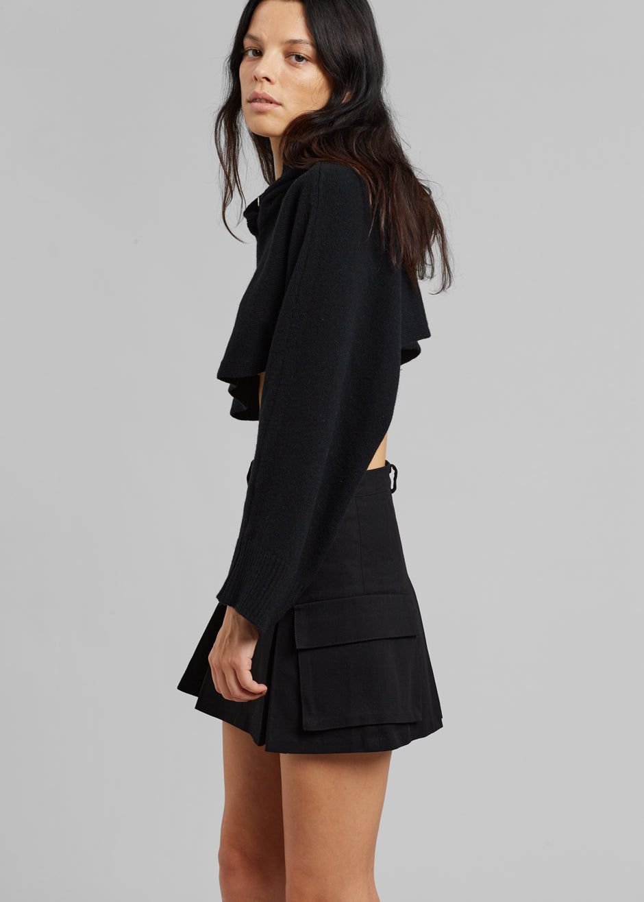 Audrey Cargo Pleated Miniskirt - Black sold by Frankie Shop product image thumbnail 5