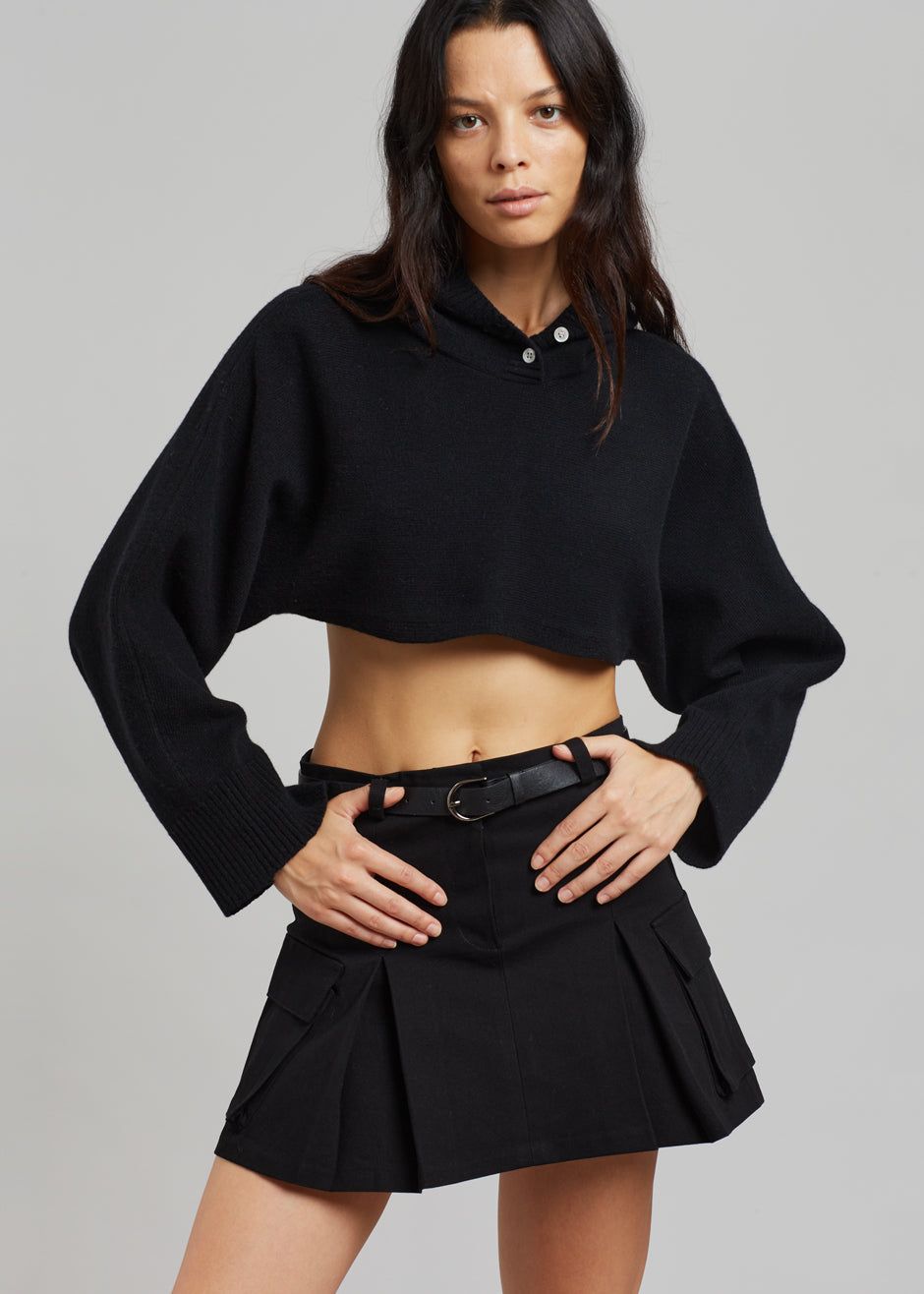 Audrey Cargo Pleated Miniskirt - Black sold by Frankie Shop product image thumbnail 2