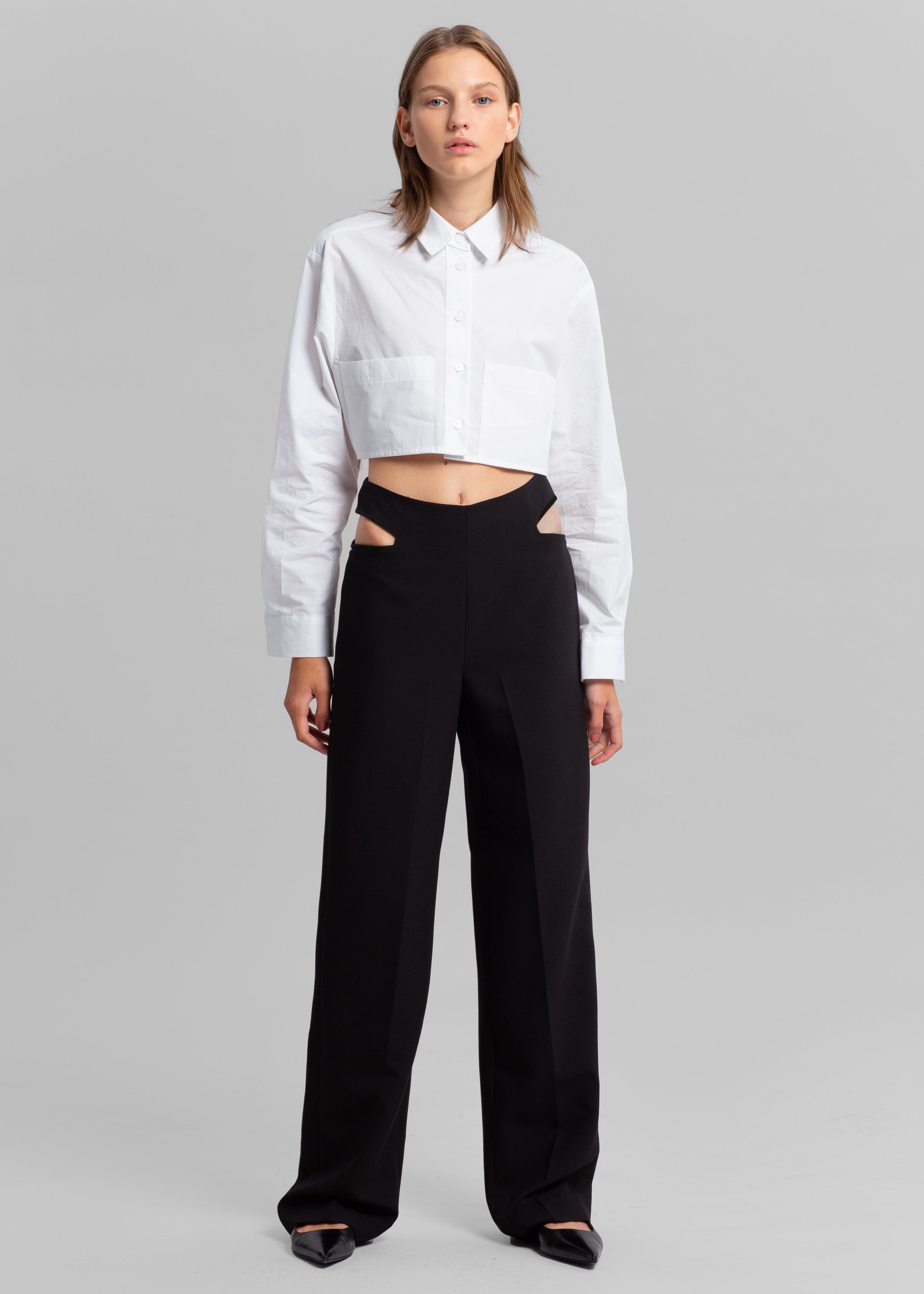 Elo Cropped Pocket Shirt - White sold by Frankie Shop product image thumbnail 5