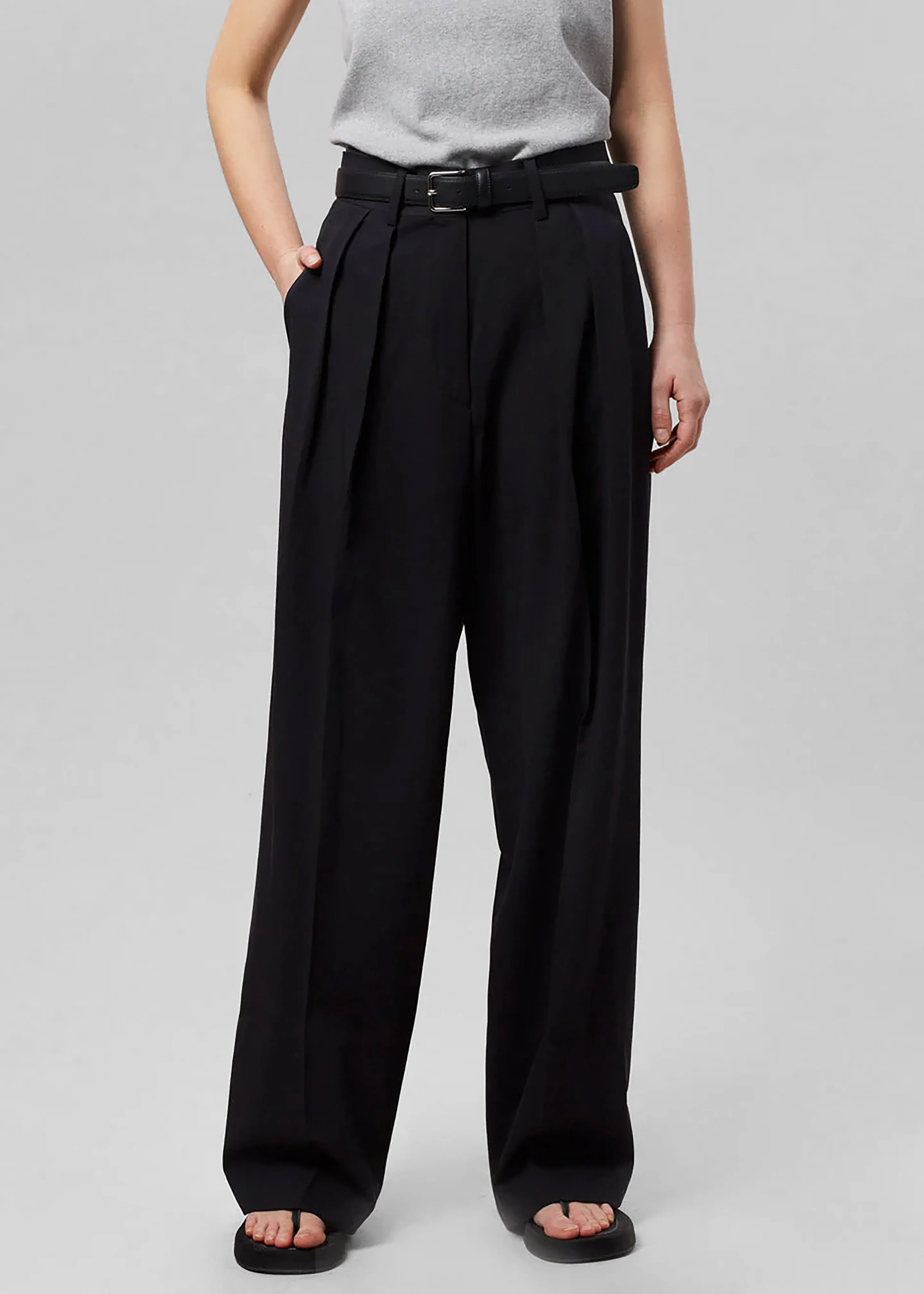 Tansy Pleated Trousers - Black sold by Frankie Shop product image thumbnail 4