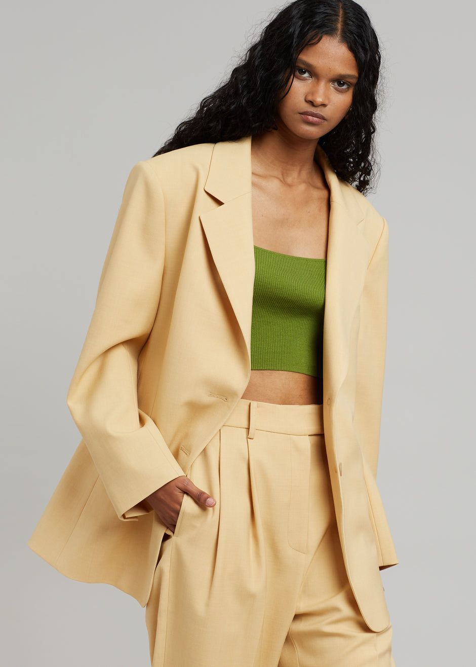 Georgina Wool Blend Blazer - Cornsilk sold by Frankie Shop