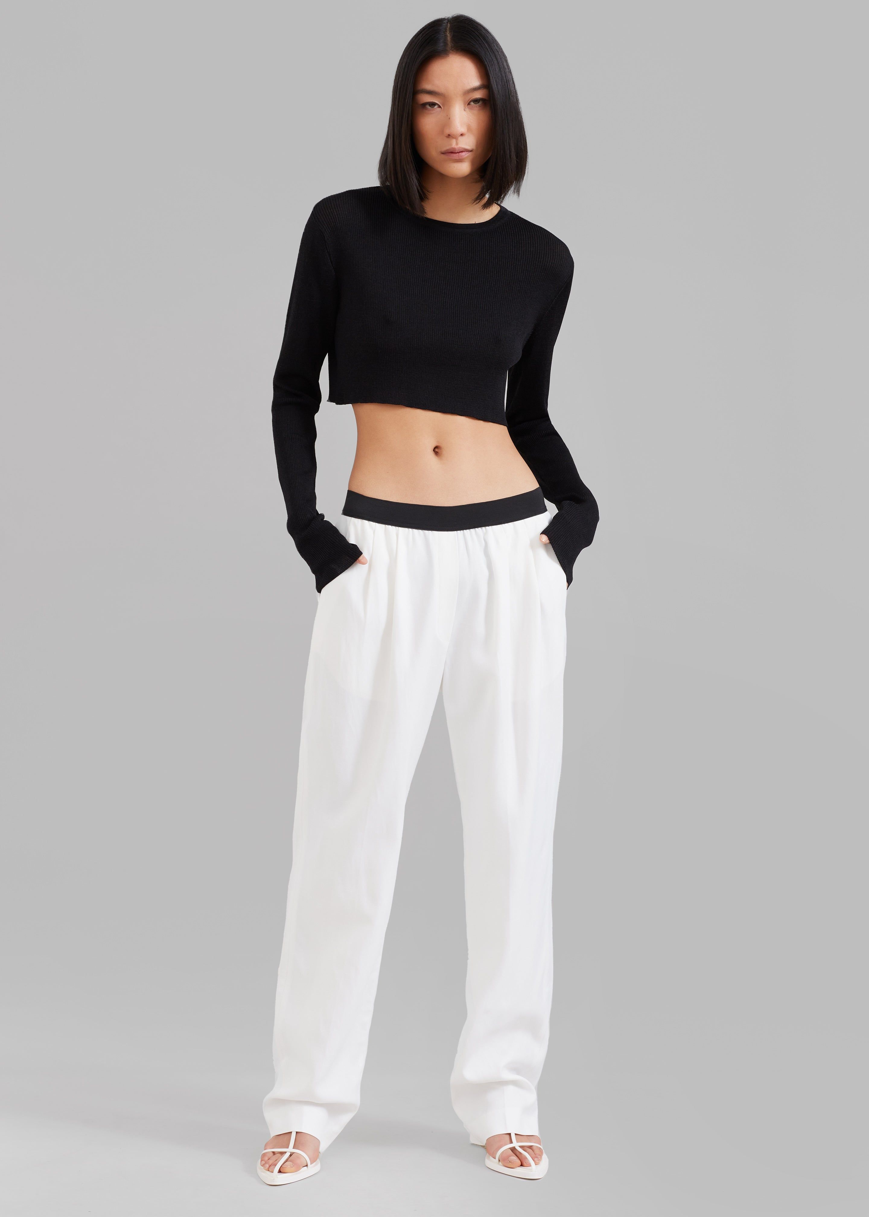 Loulou Studio Takaroa Elastic Pants - Ivory sold by Frankie Shop product image thumbnail 5