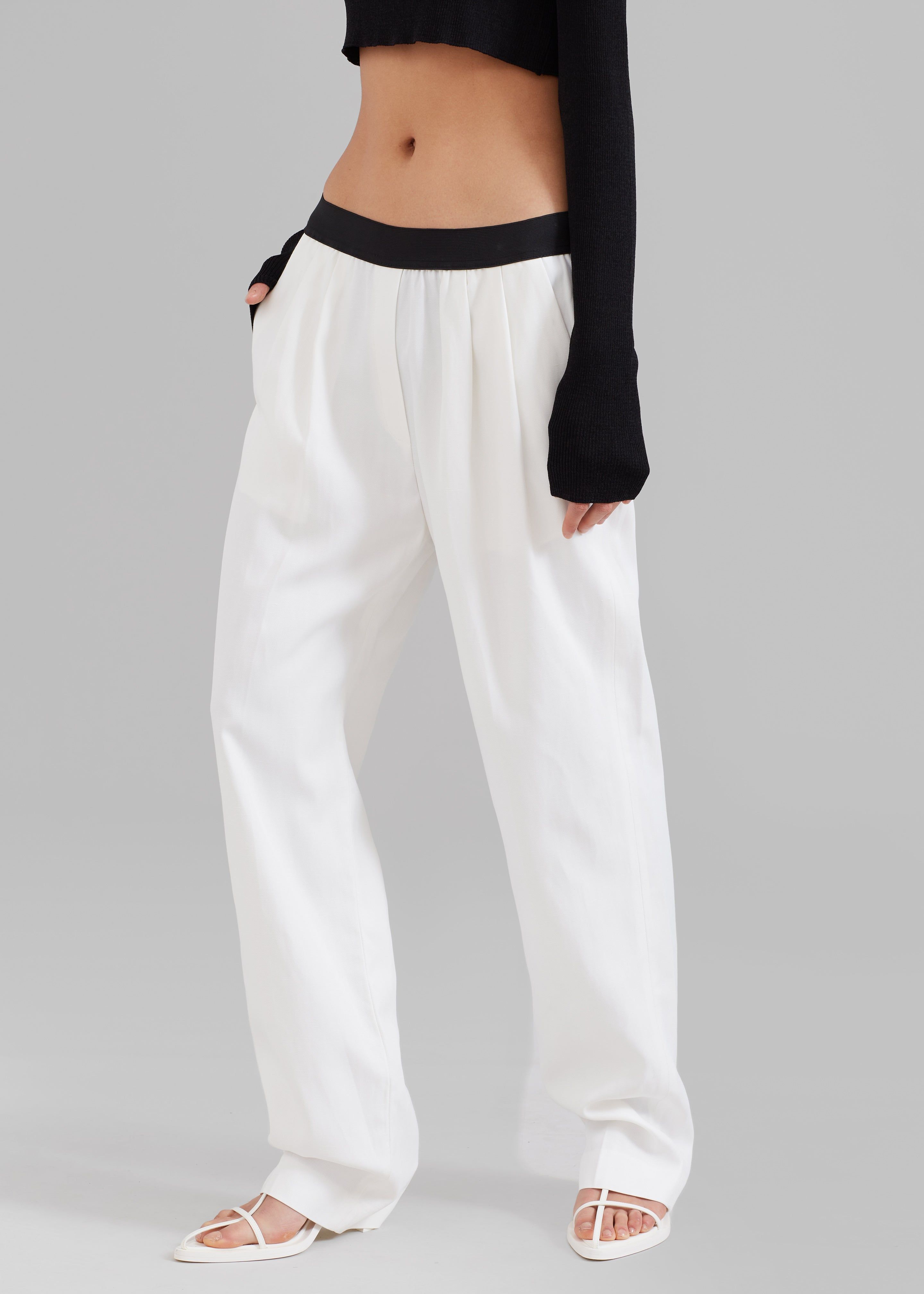 Loulou Studio Takaroa Elastic Pants - Ivory sold by Frankie Shop product image thumbnail 2