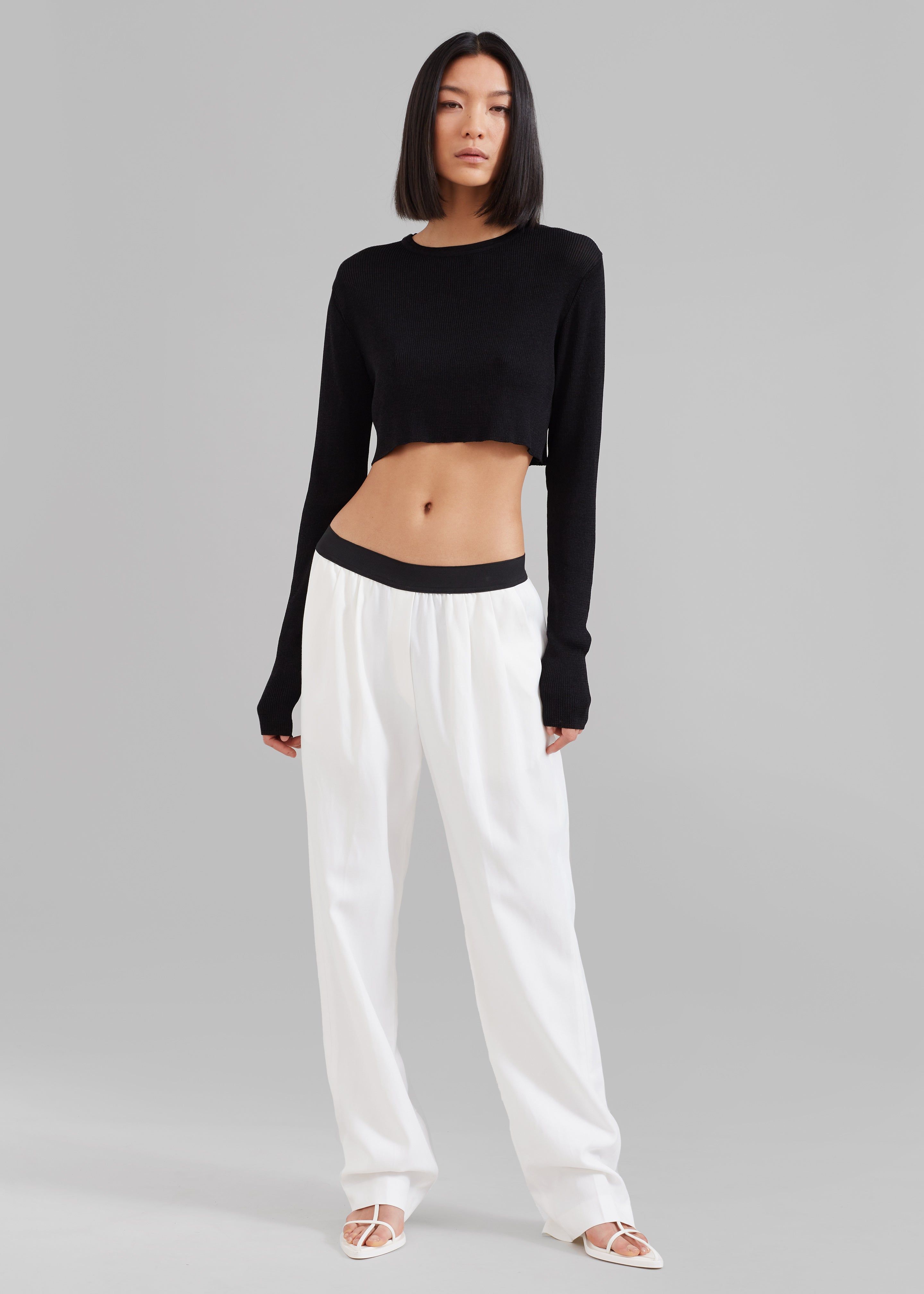 Loulou Studio Takaroa Elastic Pants - Ivory sold by Frankie Shop