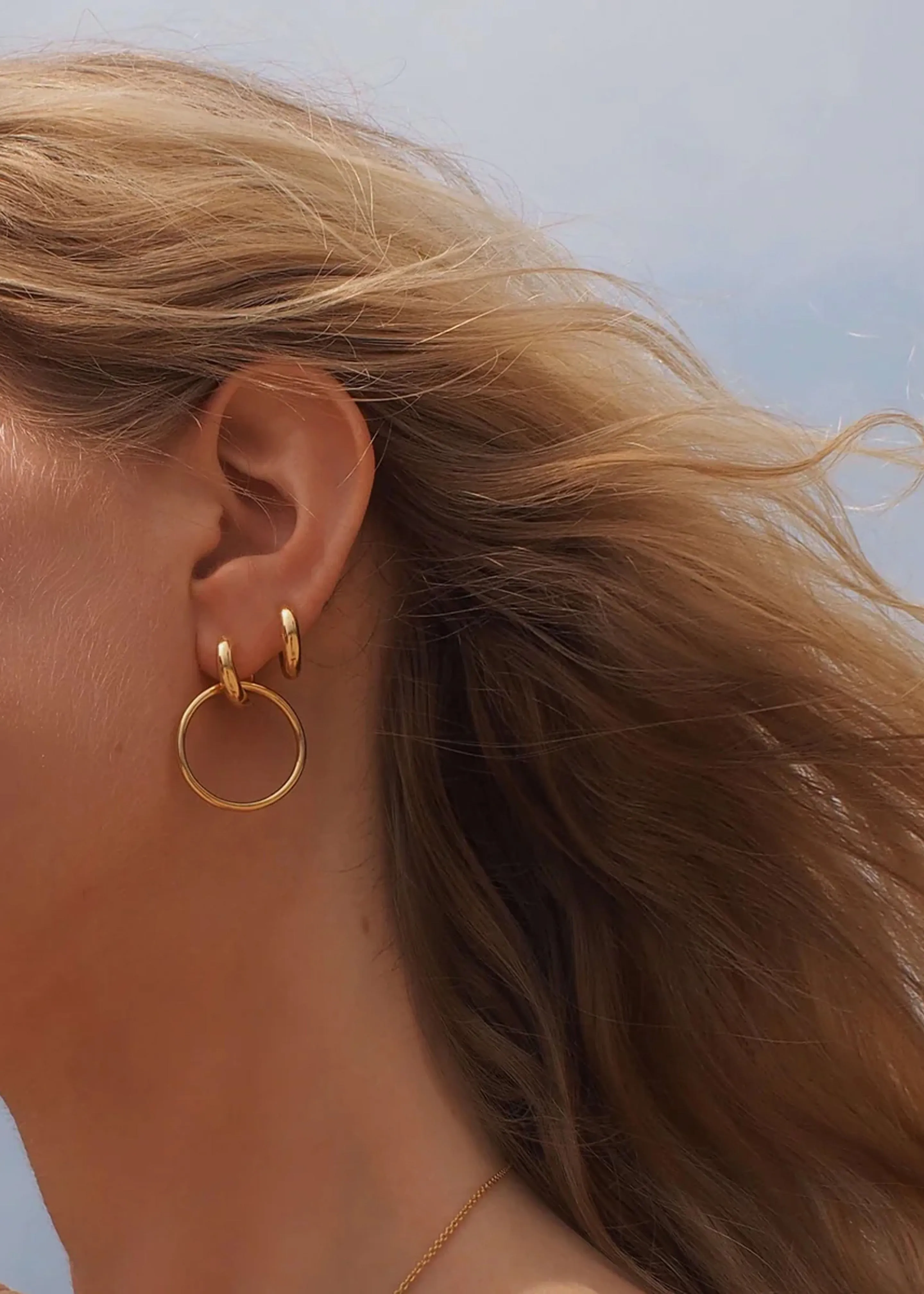 Otiumberg San Raphael Hoops - Gold sold by Frankie Shop