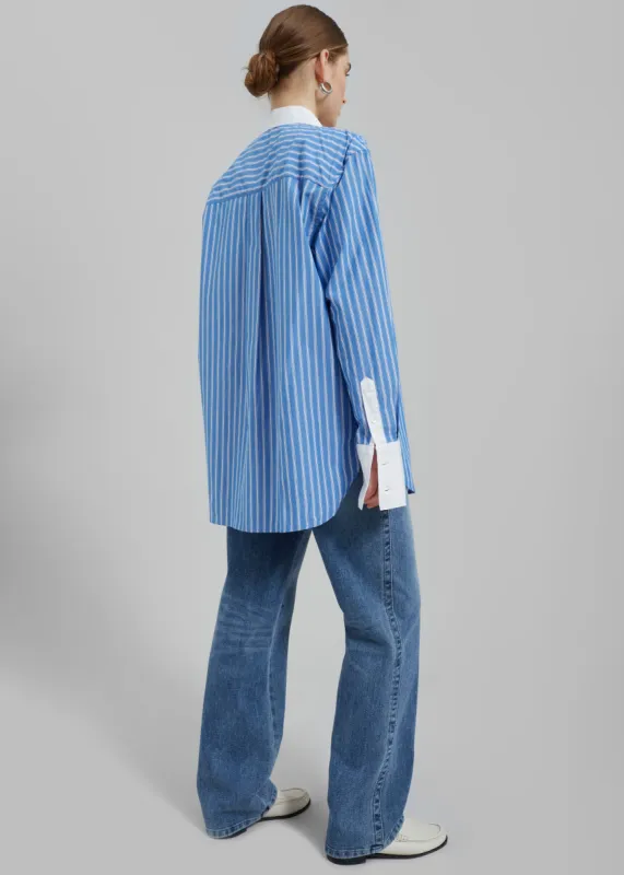Samsøe Samsøe Salovas Shirt - Blue St sold by Frankie Shop