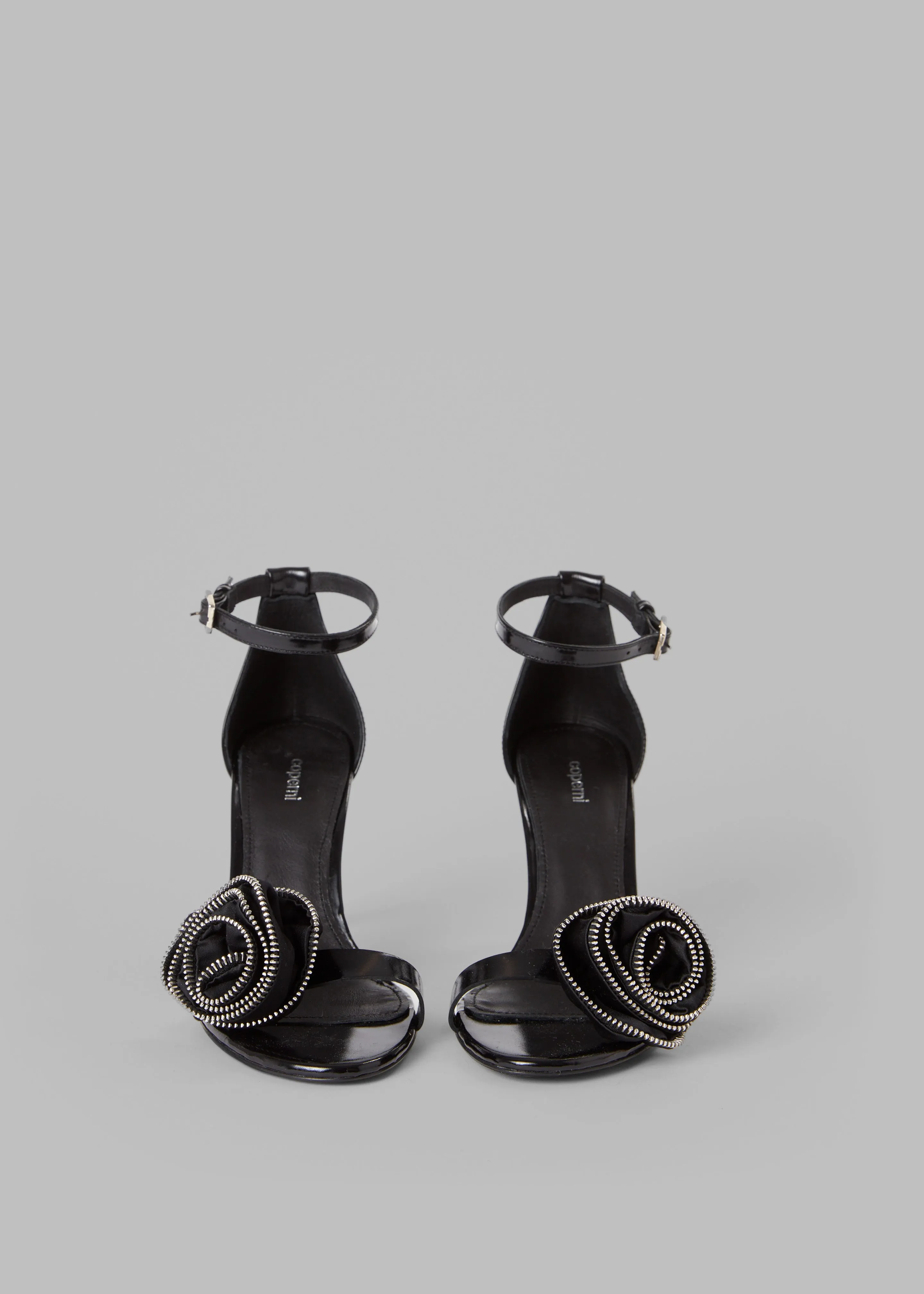 Coperni Flower Skinny Strap Logo Sandals - Black sold by Frankie Shop product image thumbnail 4