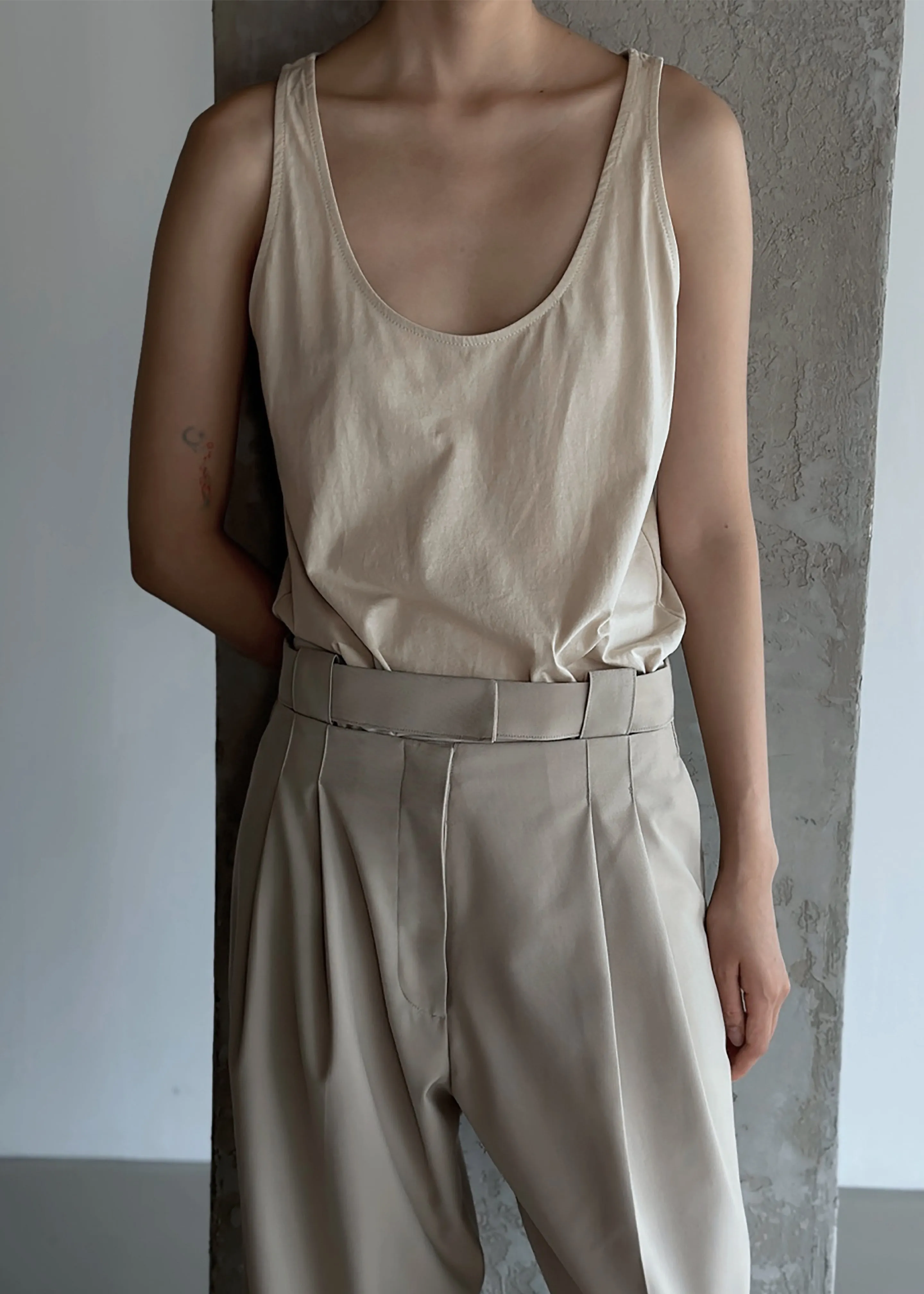 Penelope Tank Top - Beige sold by Frankie Shop product image thumbnail 2