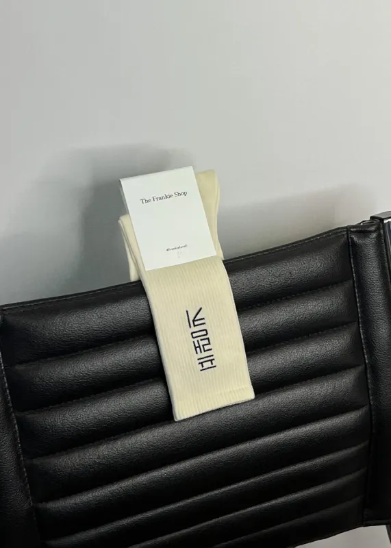 Frankie in Korean Ribbed Socks - Vanilla made by Frankie Shop