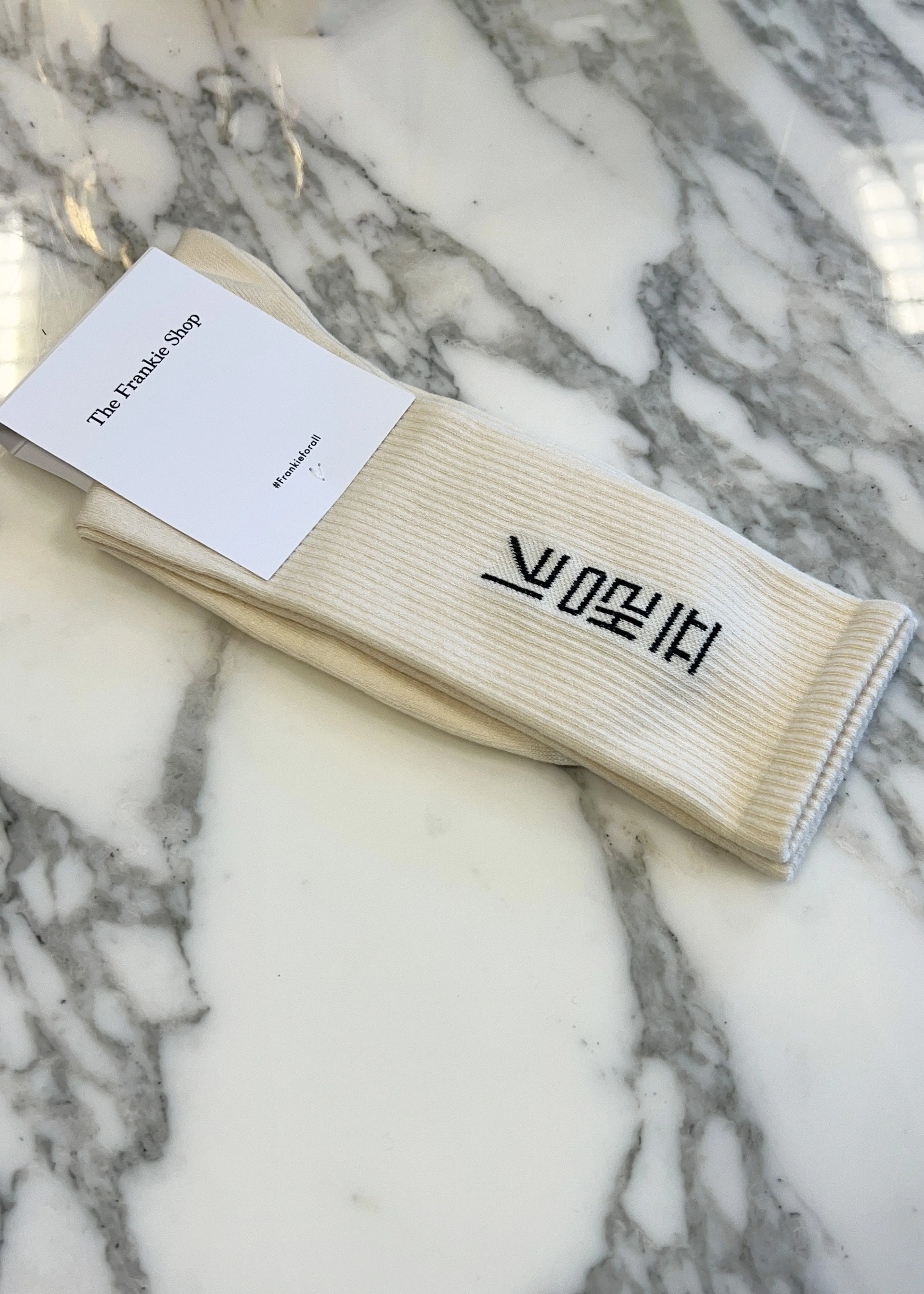 Frankie in Korean Ribbed Socks - Vanilla sold by Frankie Shop product image thumbnail 4
