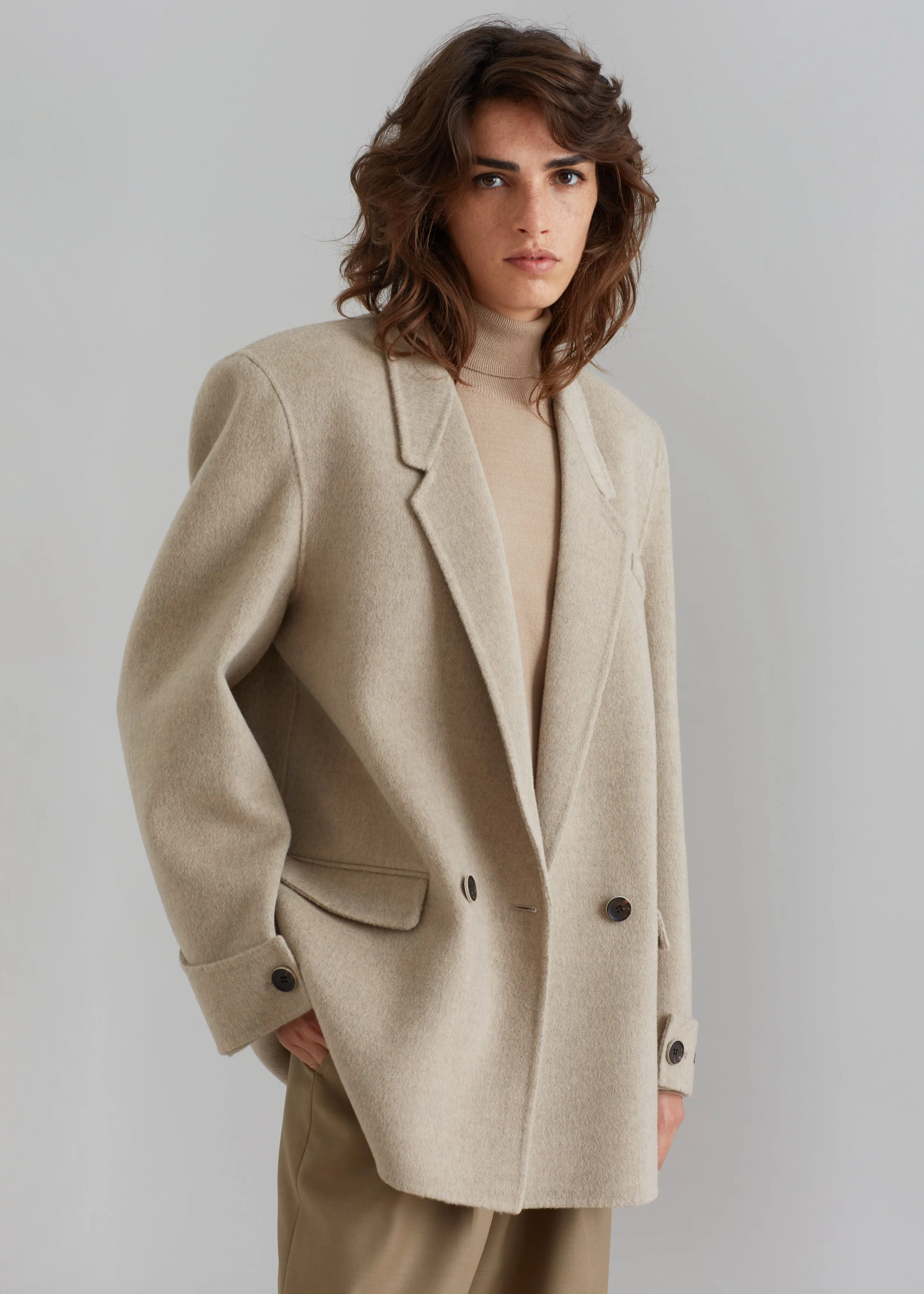 Kian Wool Blazer - Beige sold by Frankie Shop product image thumbnail 4
