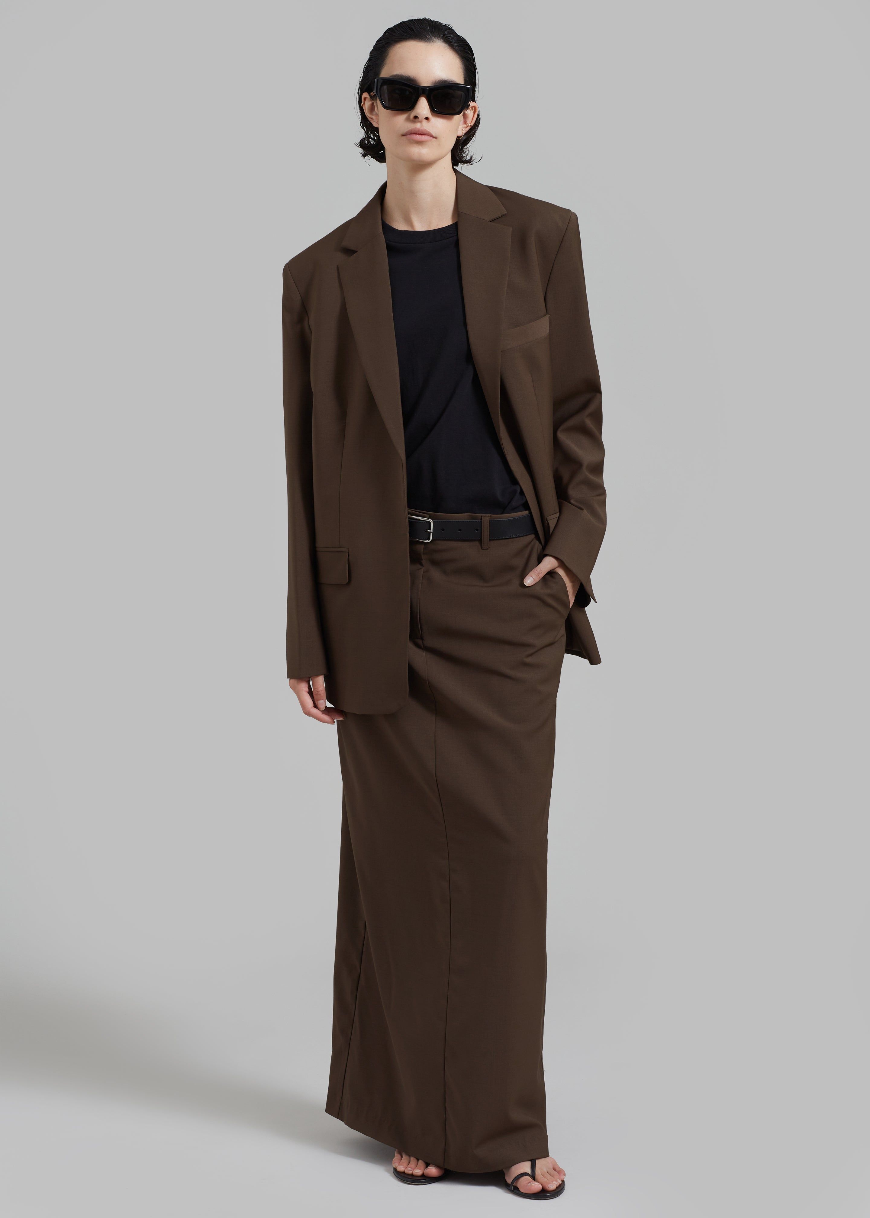 Matteau Relaxed Tailored Skirt - Coffee sold by Frankie Shop product image thumbnail 6