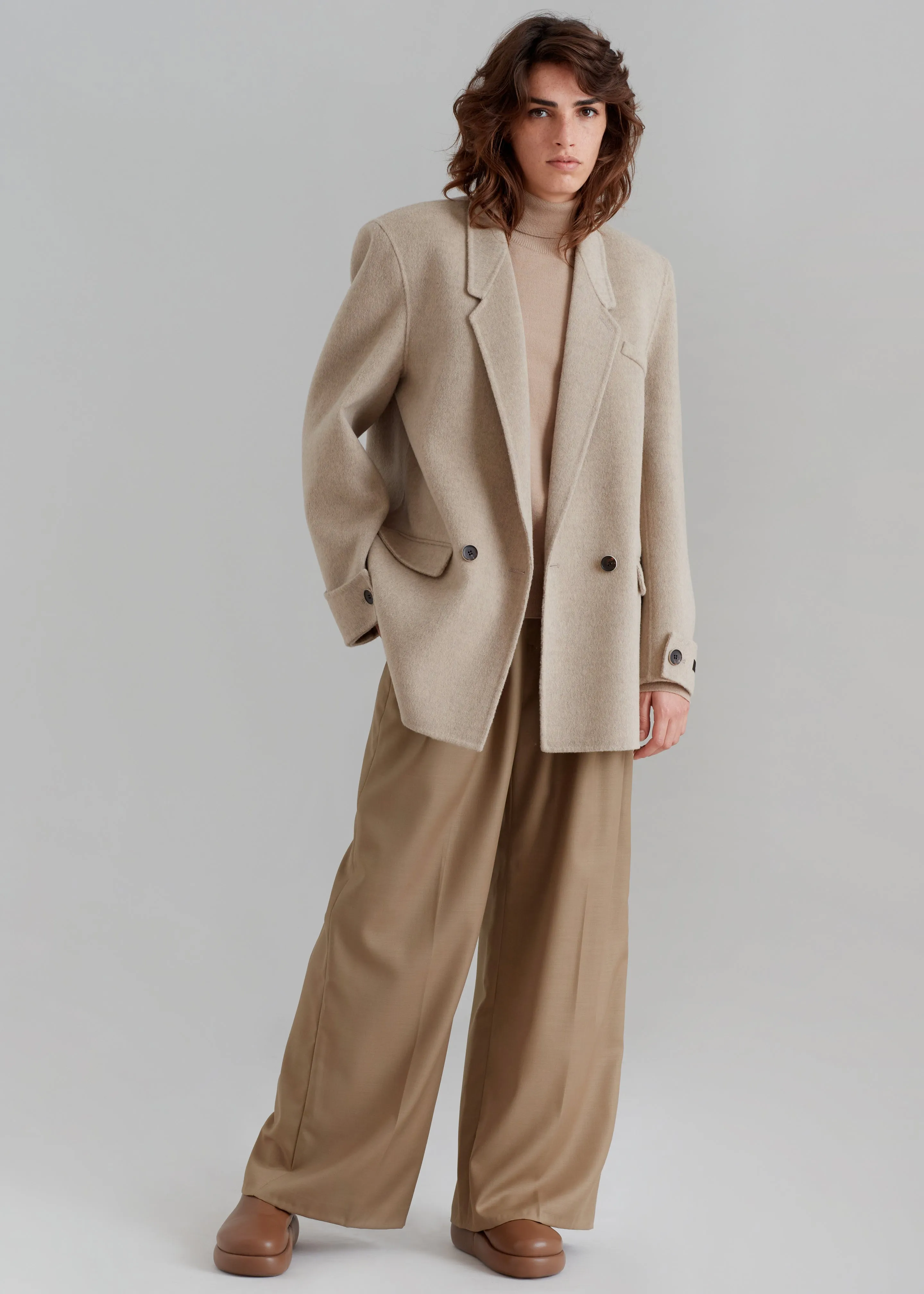 Kian Wool Blazer - Beige sold by Frankie Shop product image thumbnail 3