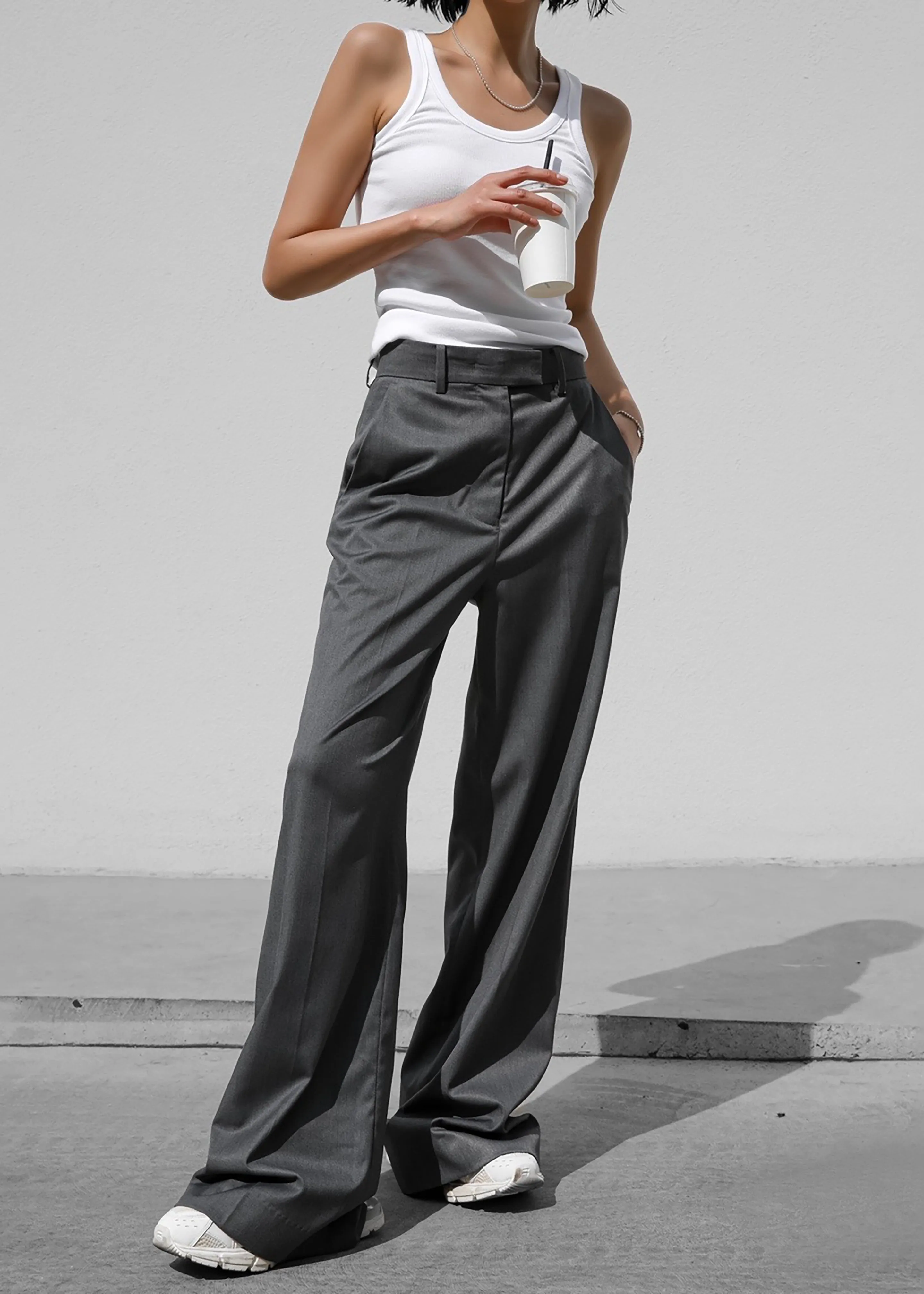 Daphne Wide Trousers - Dark Grey sold by Frankie Shop product image thumbnail 3