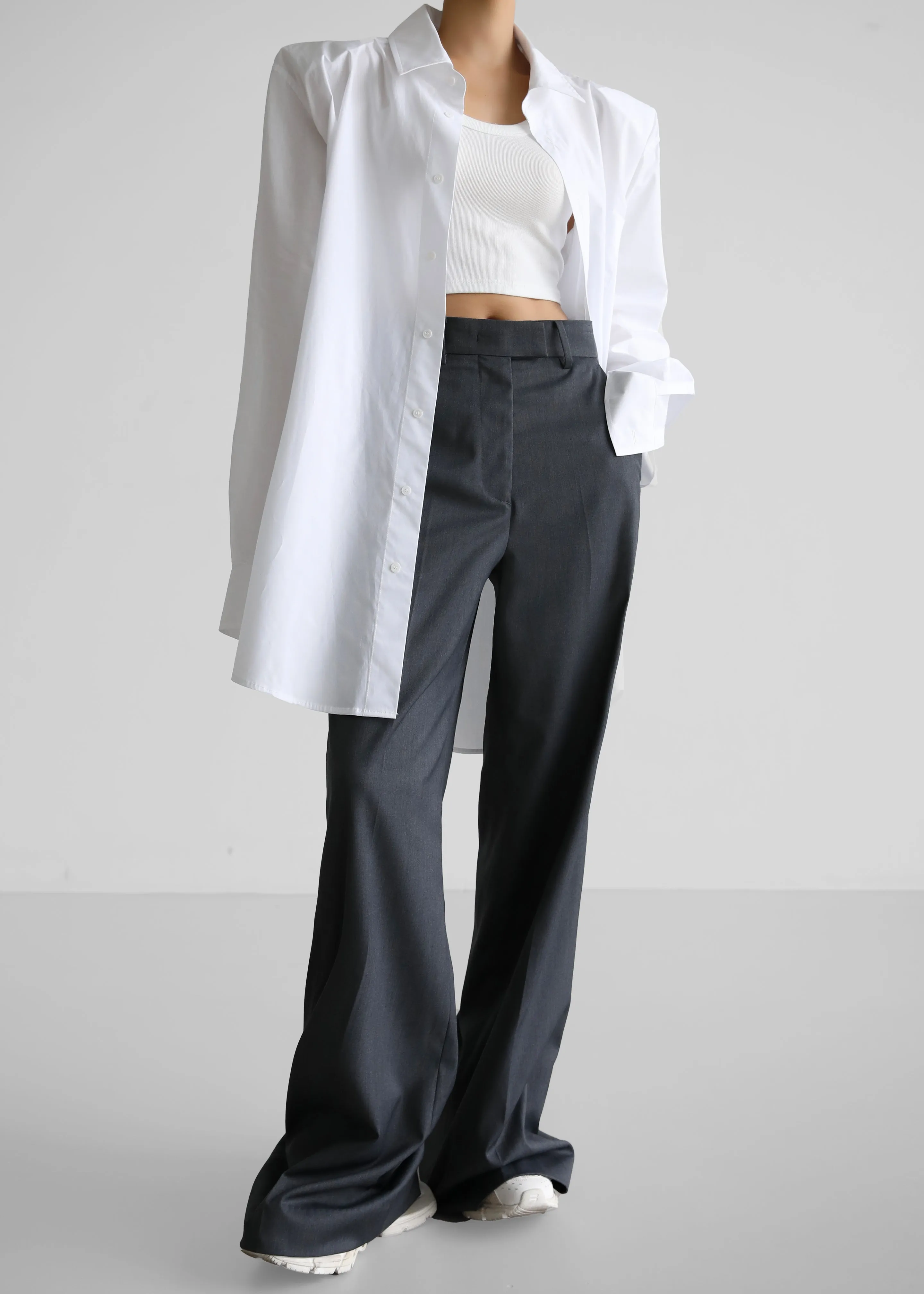 Daphne Wide Trousers - Dark Grey sold by Frankie Shop product image thumbnail 5