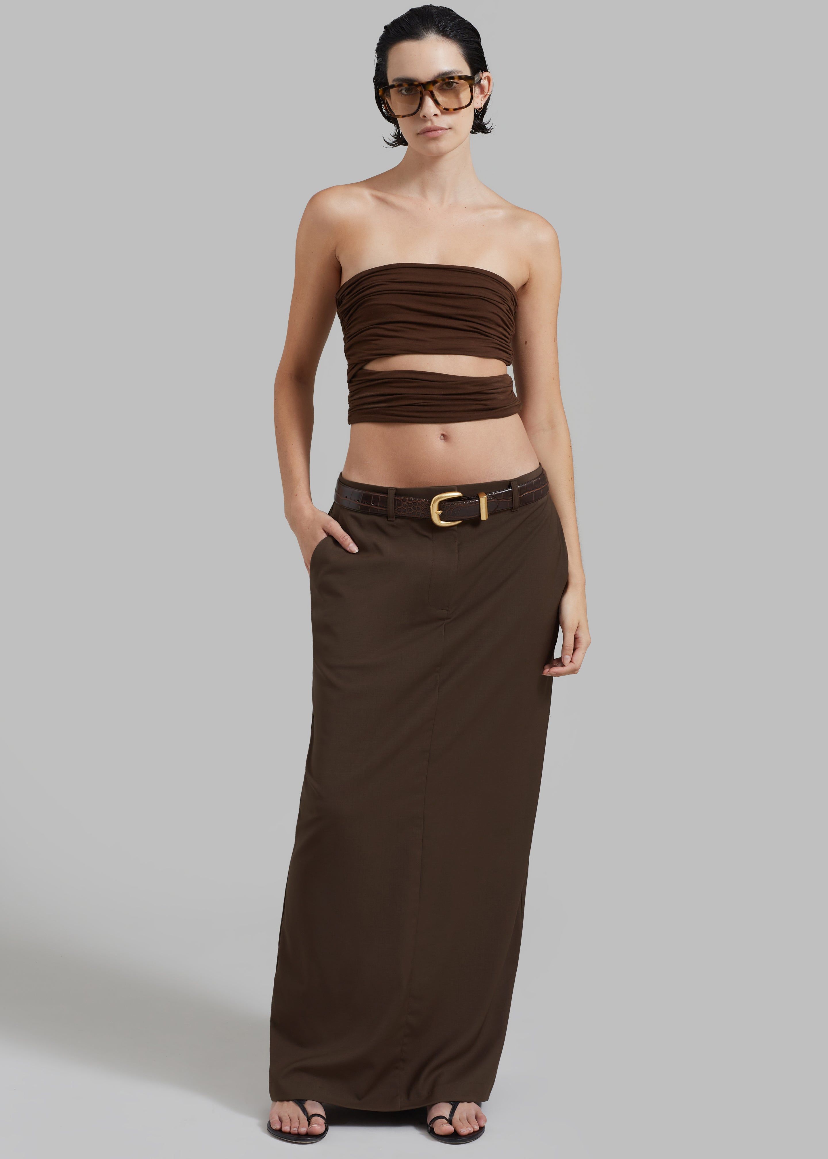 Matteau Relaxed Tailored Skirt - Coffee sold by Frankie Shop product image thumbnail 3