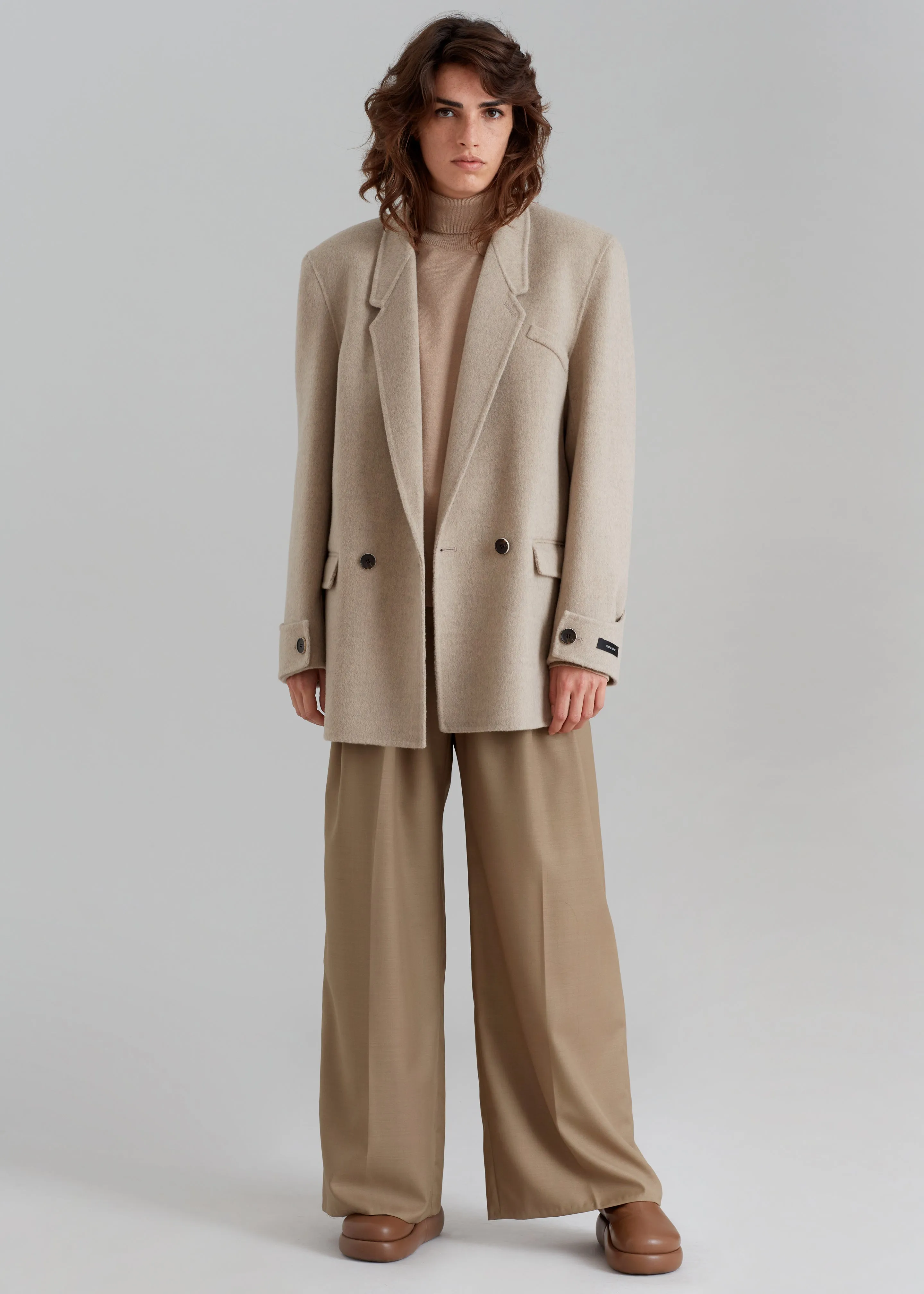 Kian Wool Blazer - Beige sold by Frankie Shop