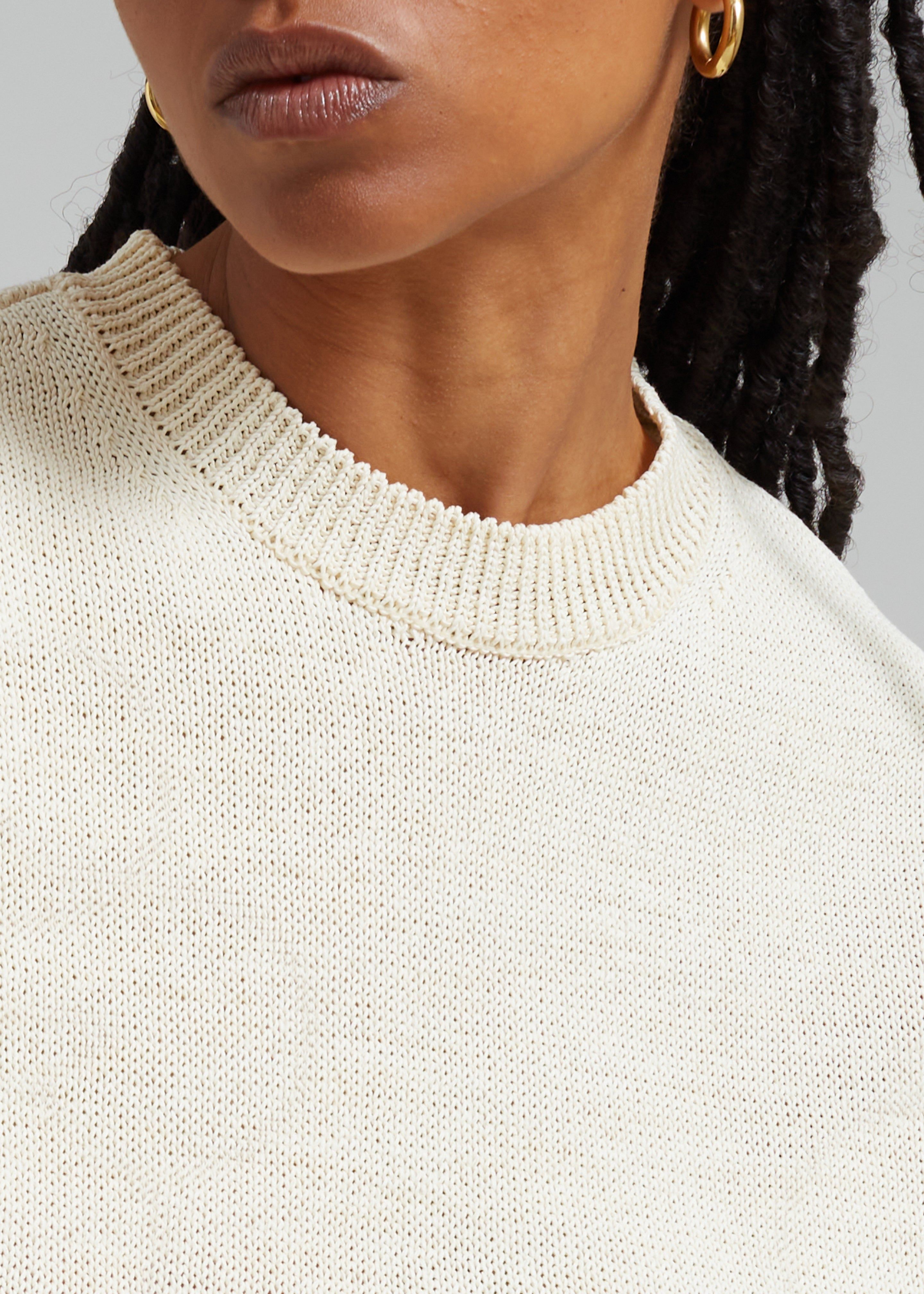 Holly Cropped Knit Top - Cream sold by Frankie Shop product image thumbnail 5