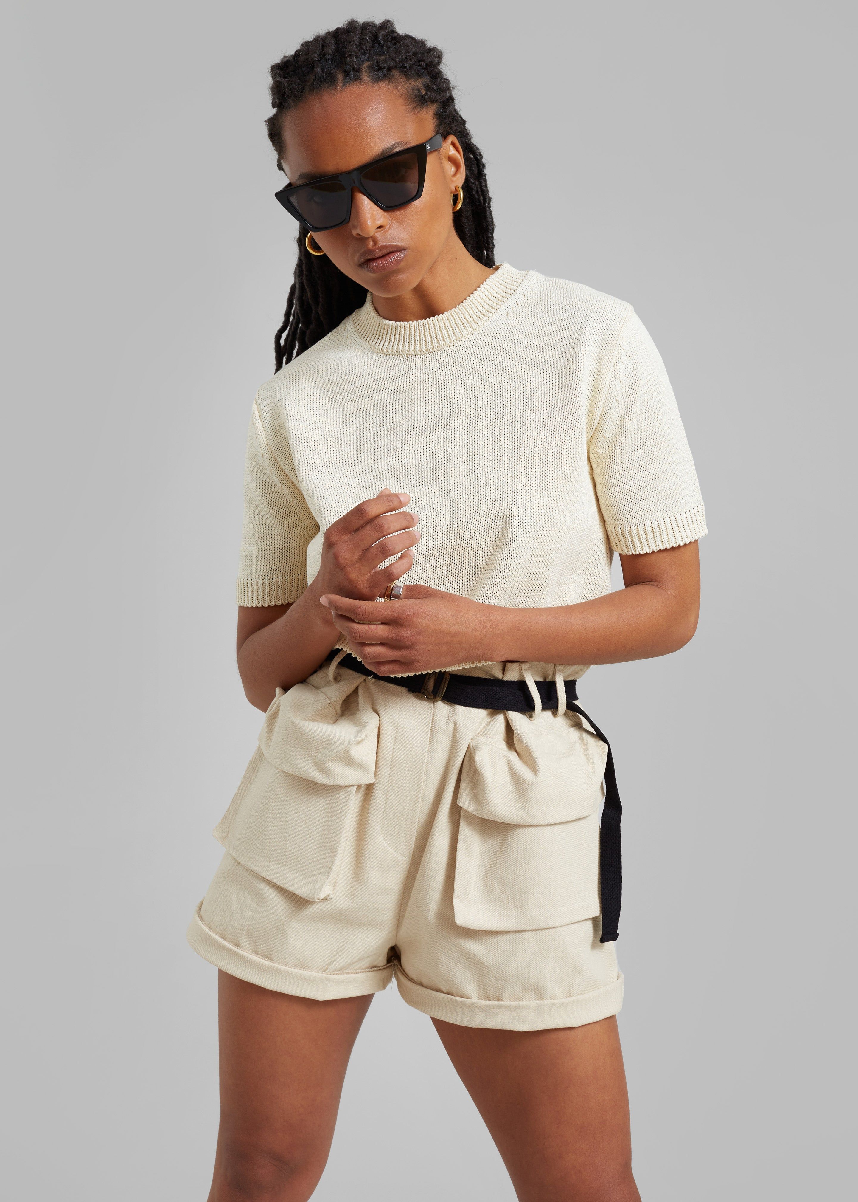 Holly Cropped Knit Top - Cream sold by Frankie Shop product image thumbnail 8