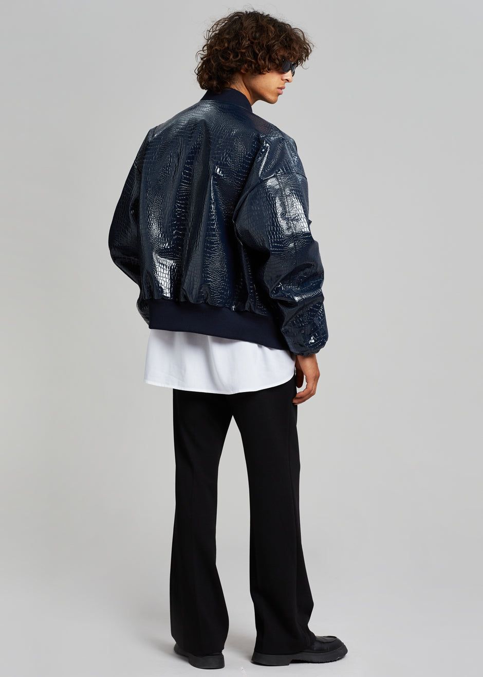 Hane Croc-Effect Bomber - Navy sold by Frankie Shop product image thumbnail 13