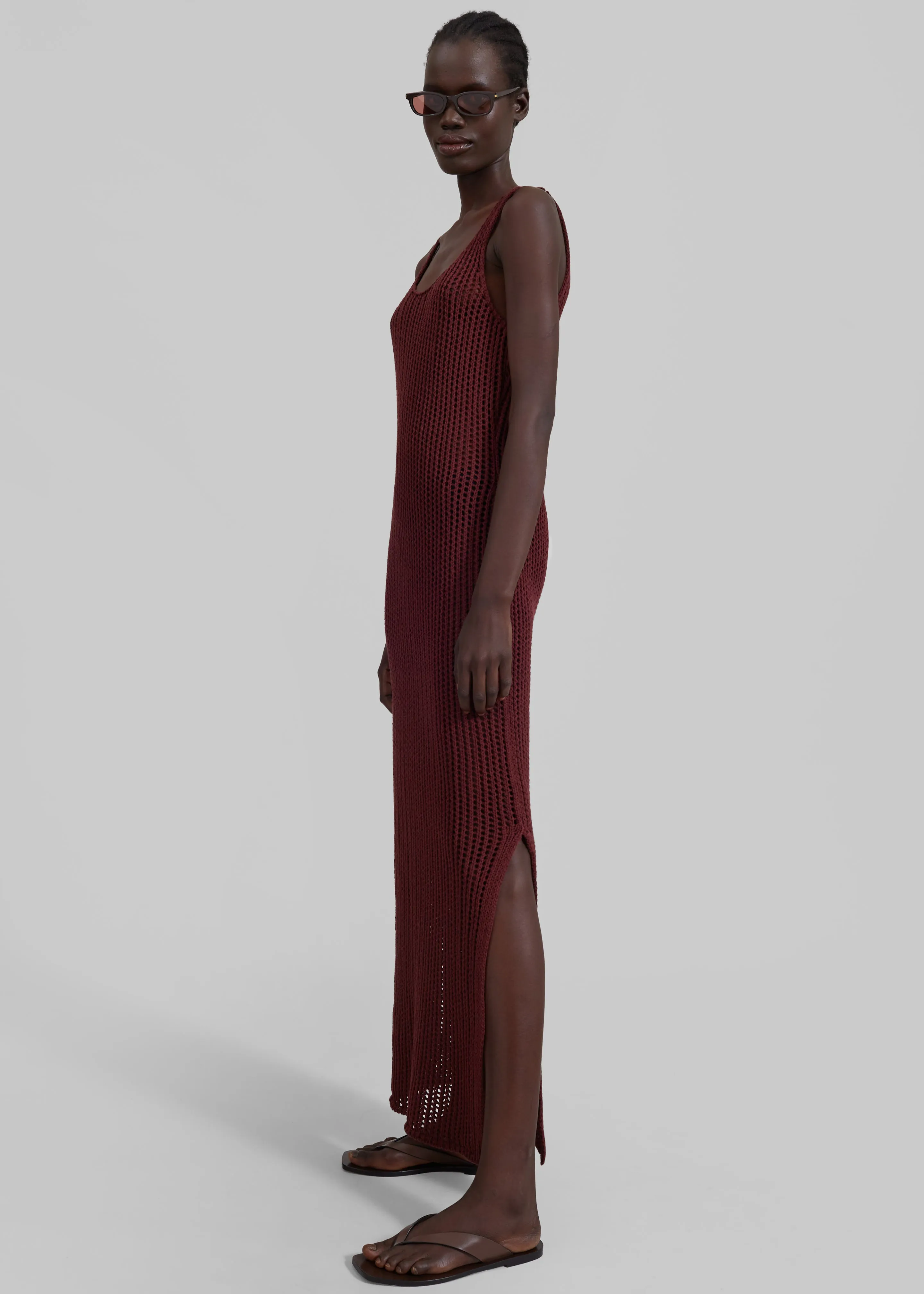 Adrienna Crochet Maxi Dress - Burgundy sold by Frankie Shop product image thumbnail 4