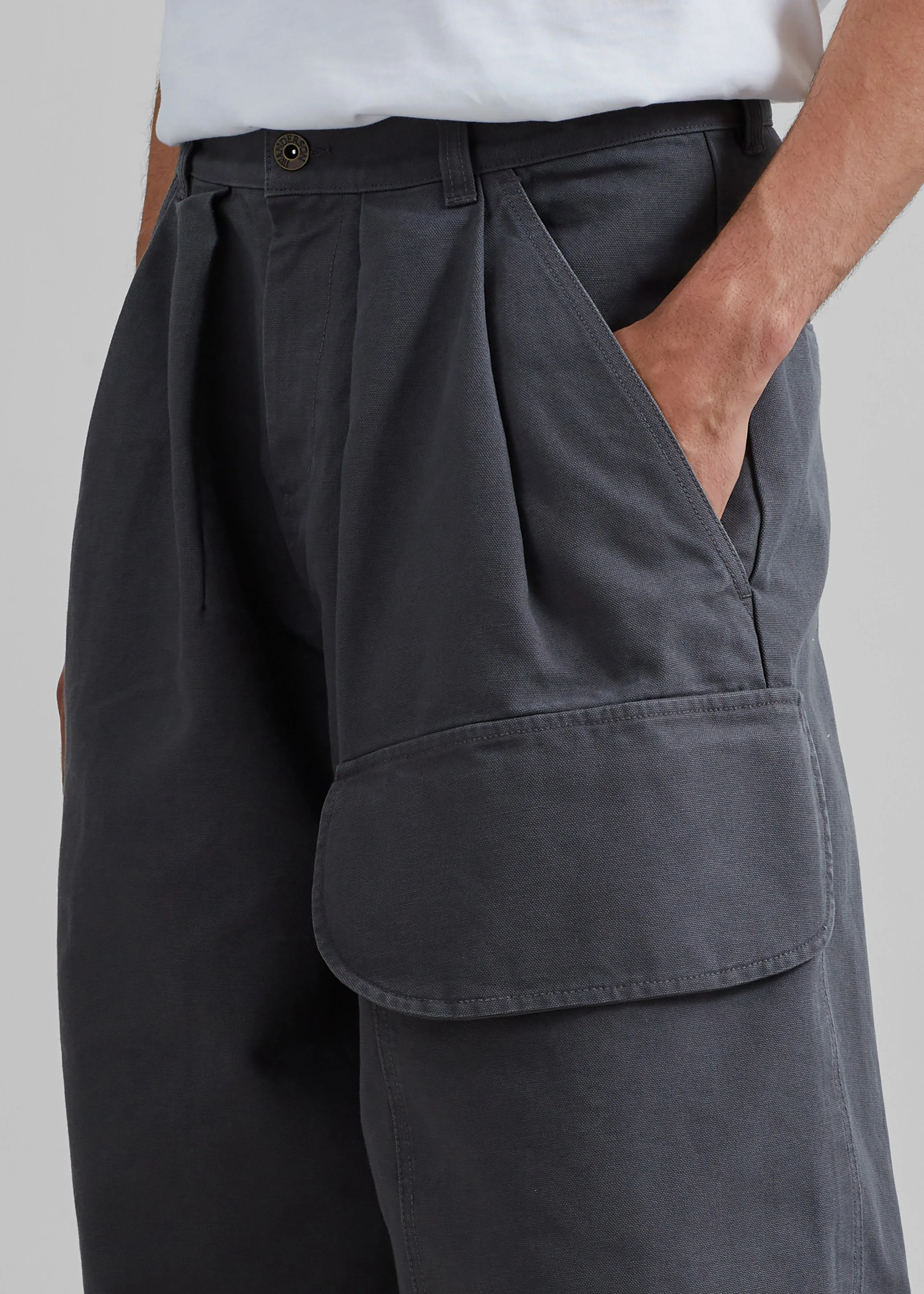 JW Anderson Relaxed Cargo Trousers - Grey sold by Frankie Shop product image thumbnail 4