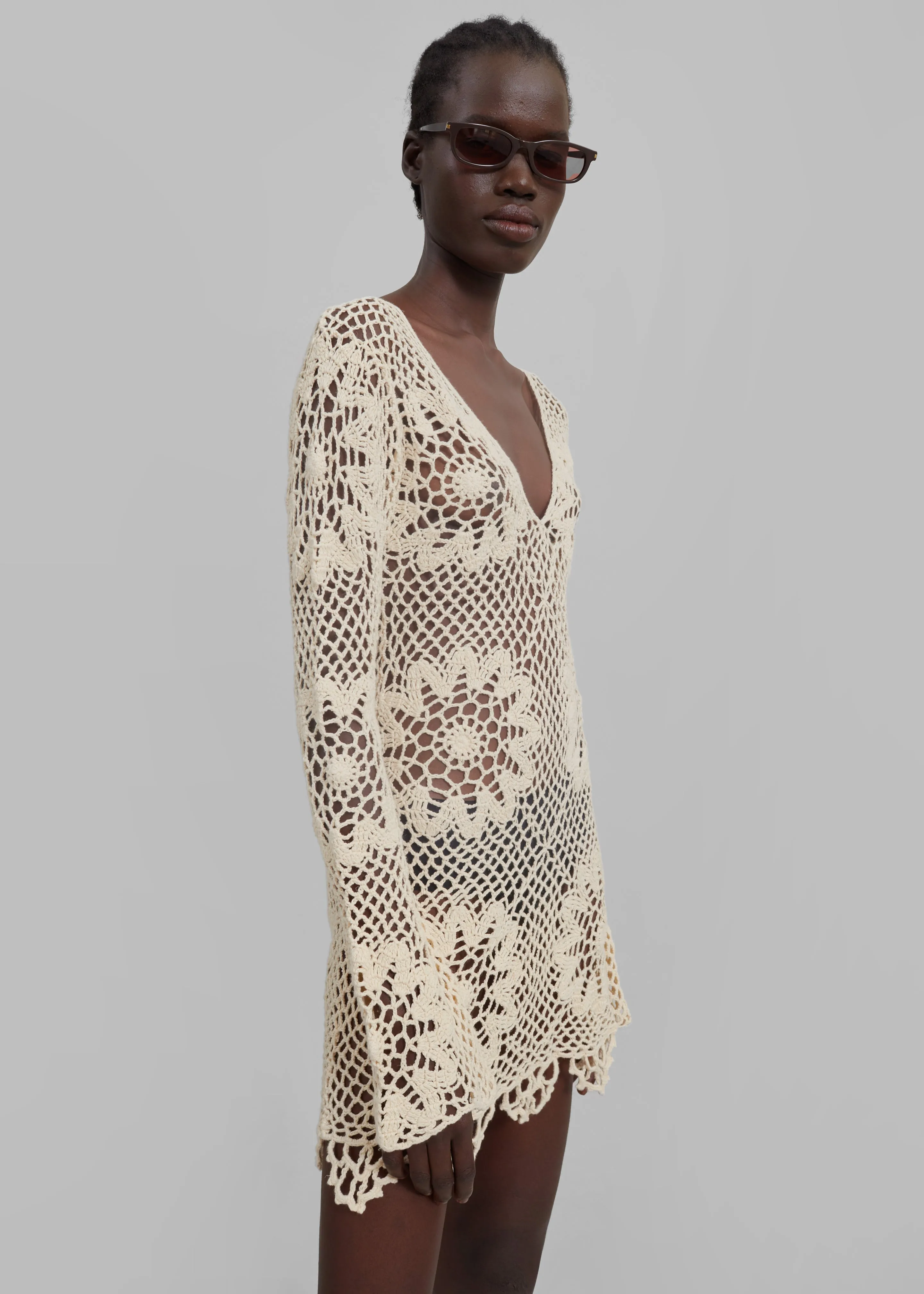The Garment Egypt Short Crochet Dress - Bone sold by Frankie Shop product image thumbnail 4