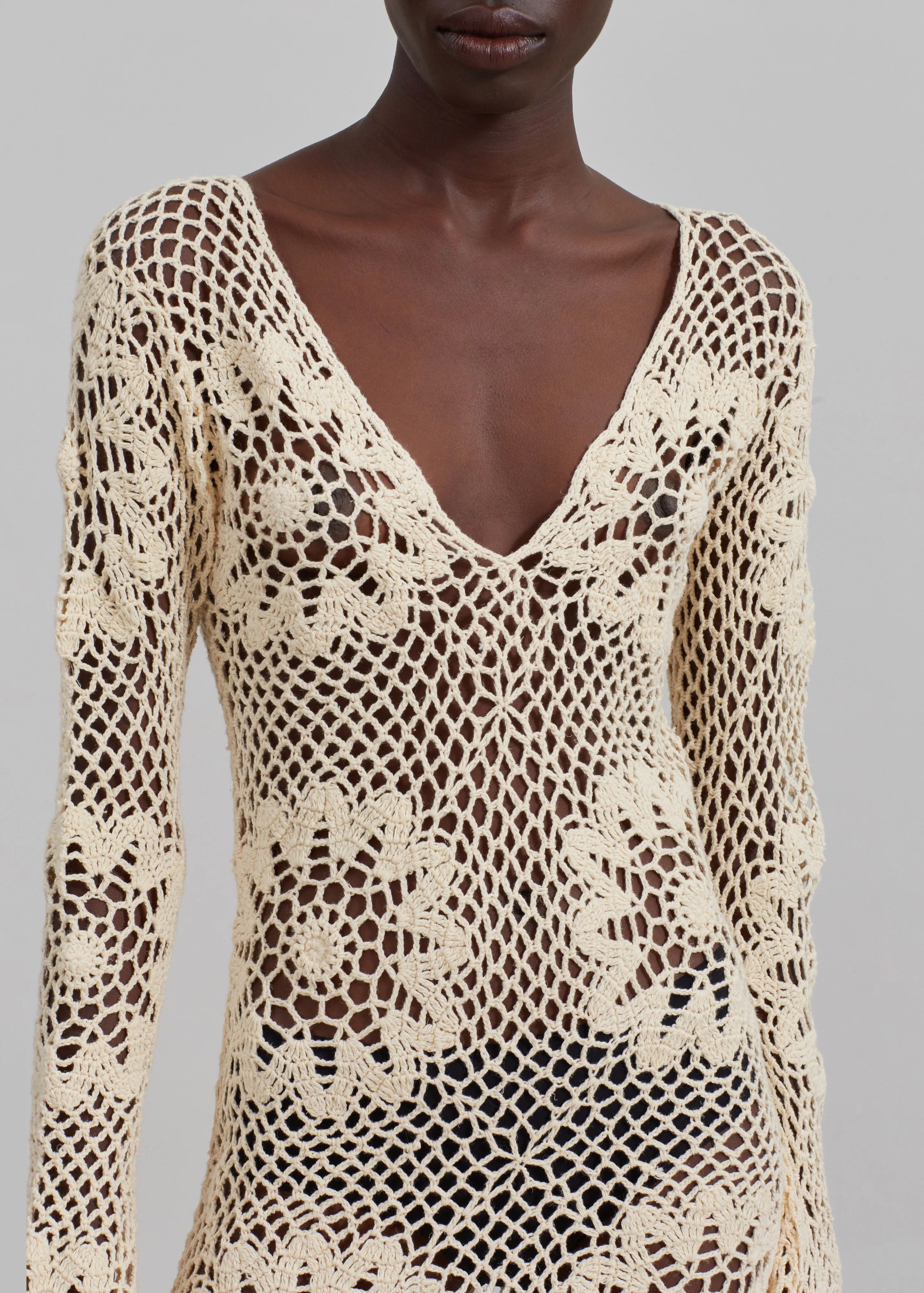 The Garment Egypt Short Crochet Dress - Bone sold by Frankie Shop product image thumbnail 3