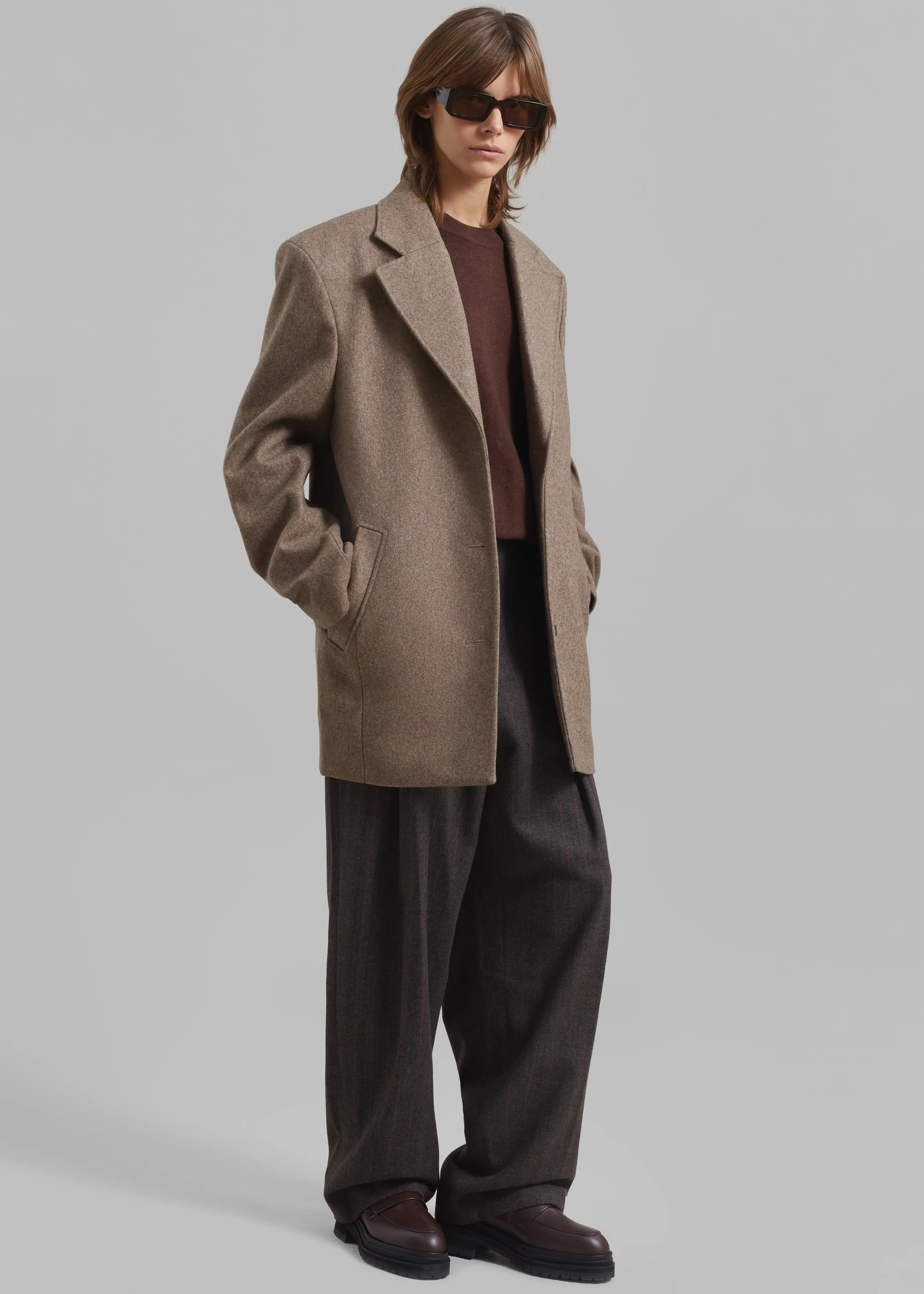 REMAIN Wool Boxy Jacket - Otter sold by Frankie Shop product image thumbnail 2