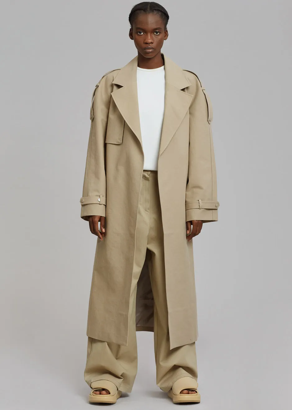 Rhodes Trench Coat - Natural sold by Frankie Shop product image thumbnail 2