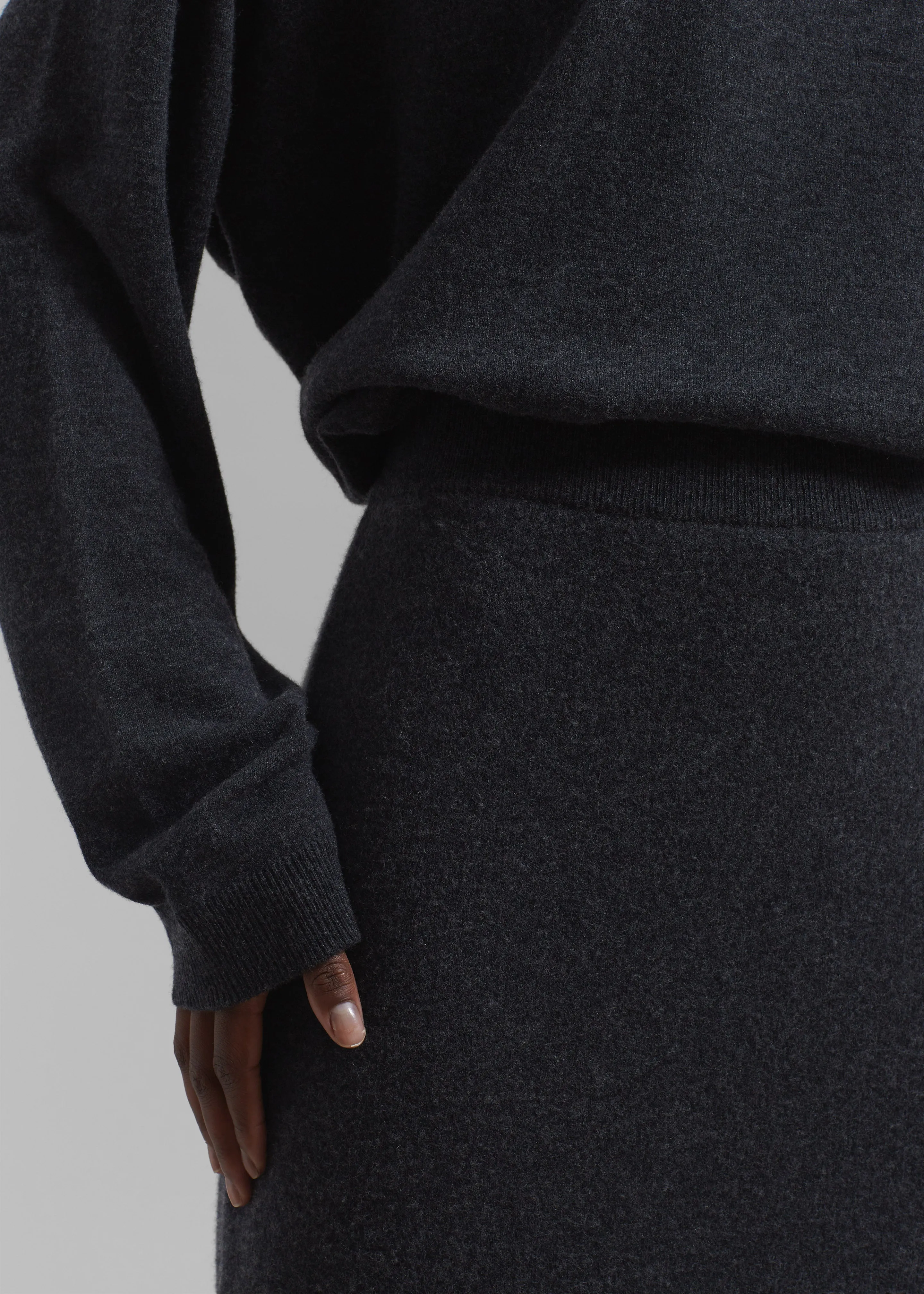 Bellamy Wool Skirt - Charcoal sold by Frankie Shop product image thumbnail 5