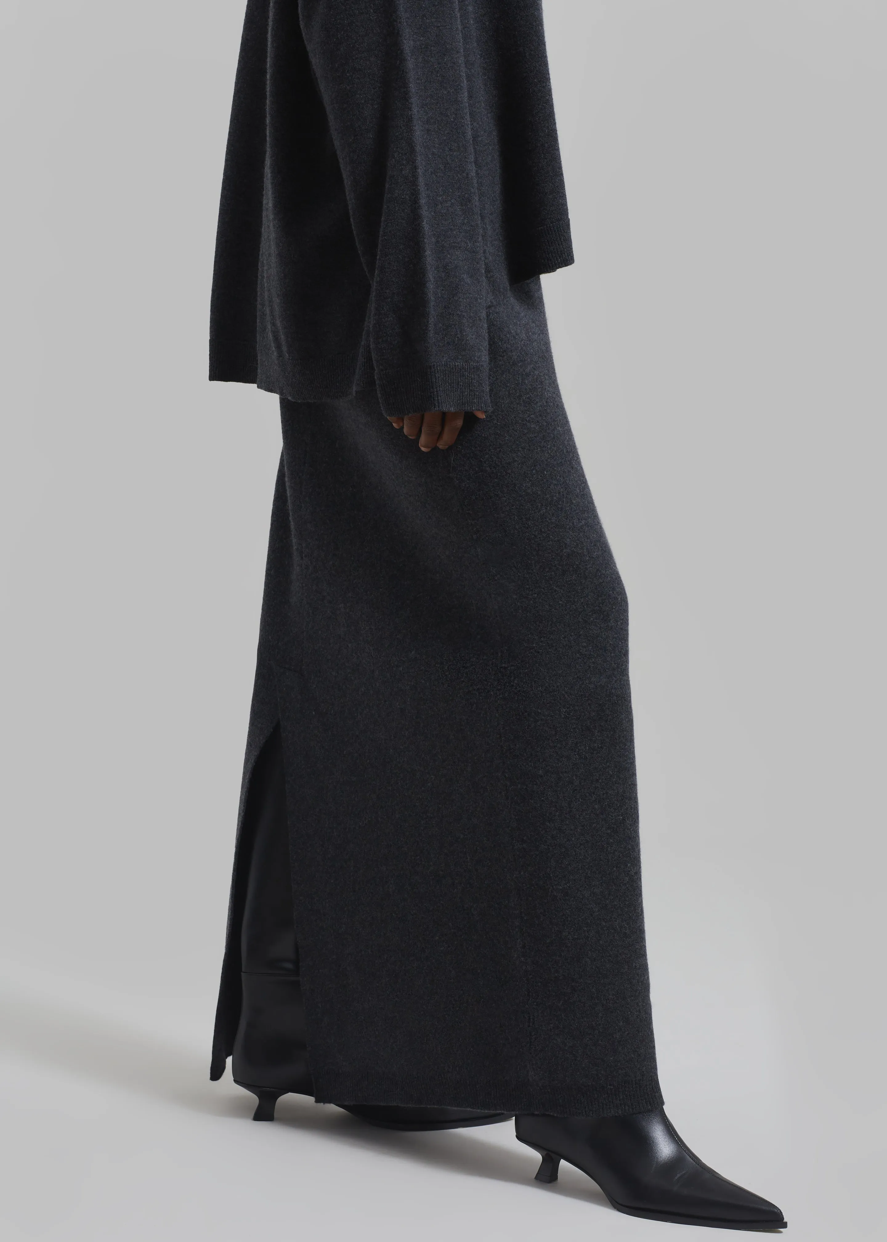 Bellamy Wool Skirt - Charcoal sold by Frankie Shop product image thumbnail 2