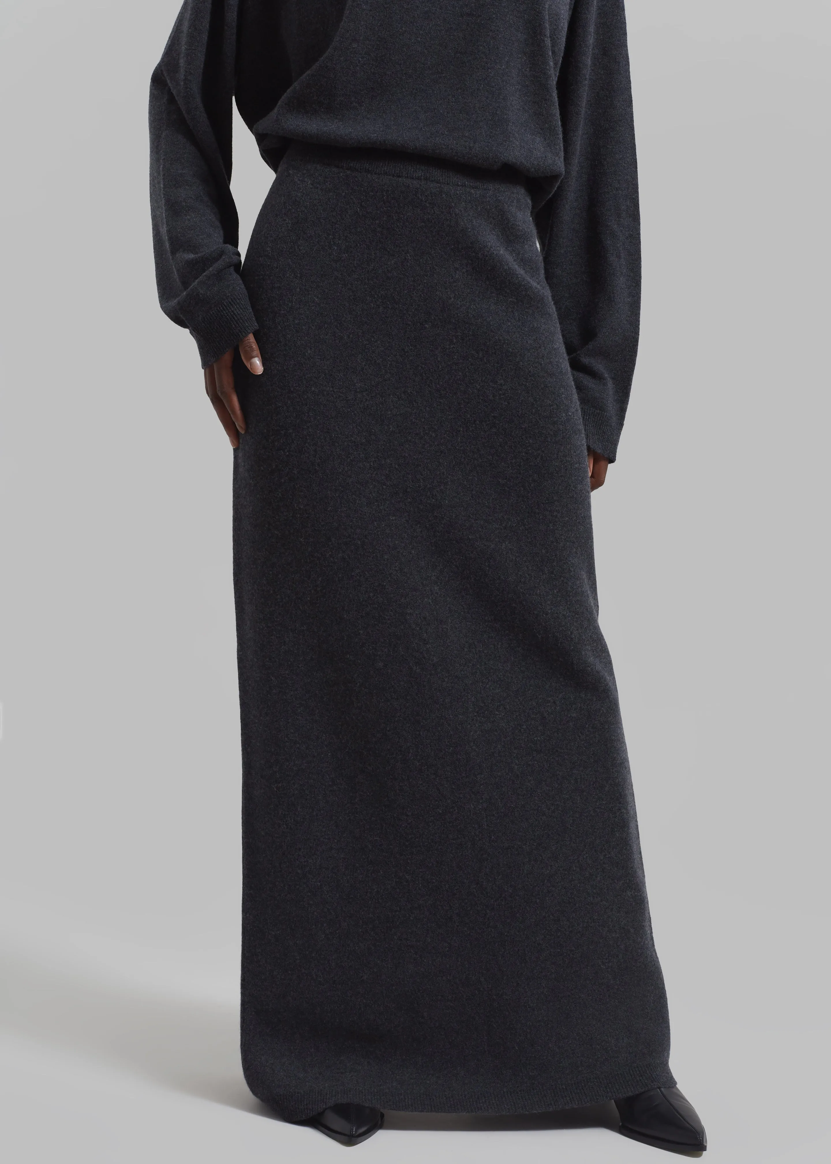 Bellamy Wool Skirt - Charcoal sold by Frankie Shop product image thumbnail 3