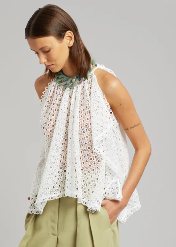 JW Anderson Chain Detail Halter Neck Top - White sold by Frankie Shop