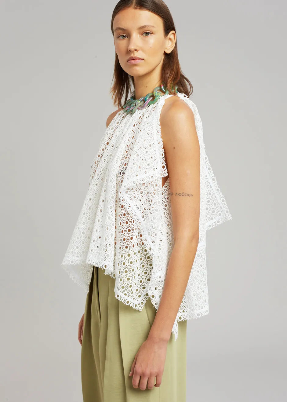 JW Anderson Chain Detail Halter Neck Top - White sold by Frankie Shop product image thumbnail 3