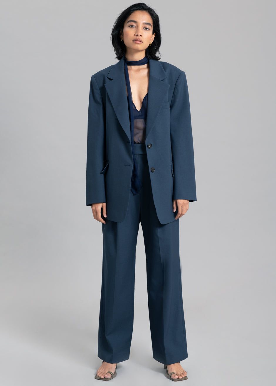Georgina Wool Blend Blazer - Navy sold by Frankie Shop product image thumbnail 5