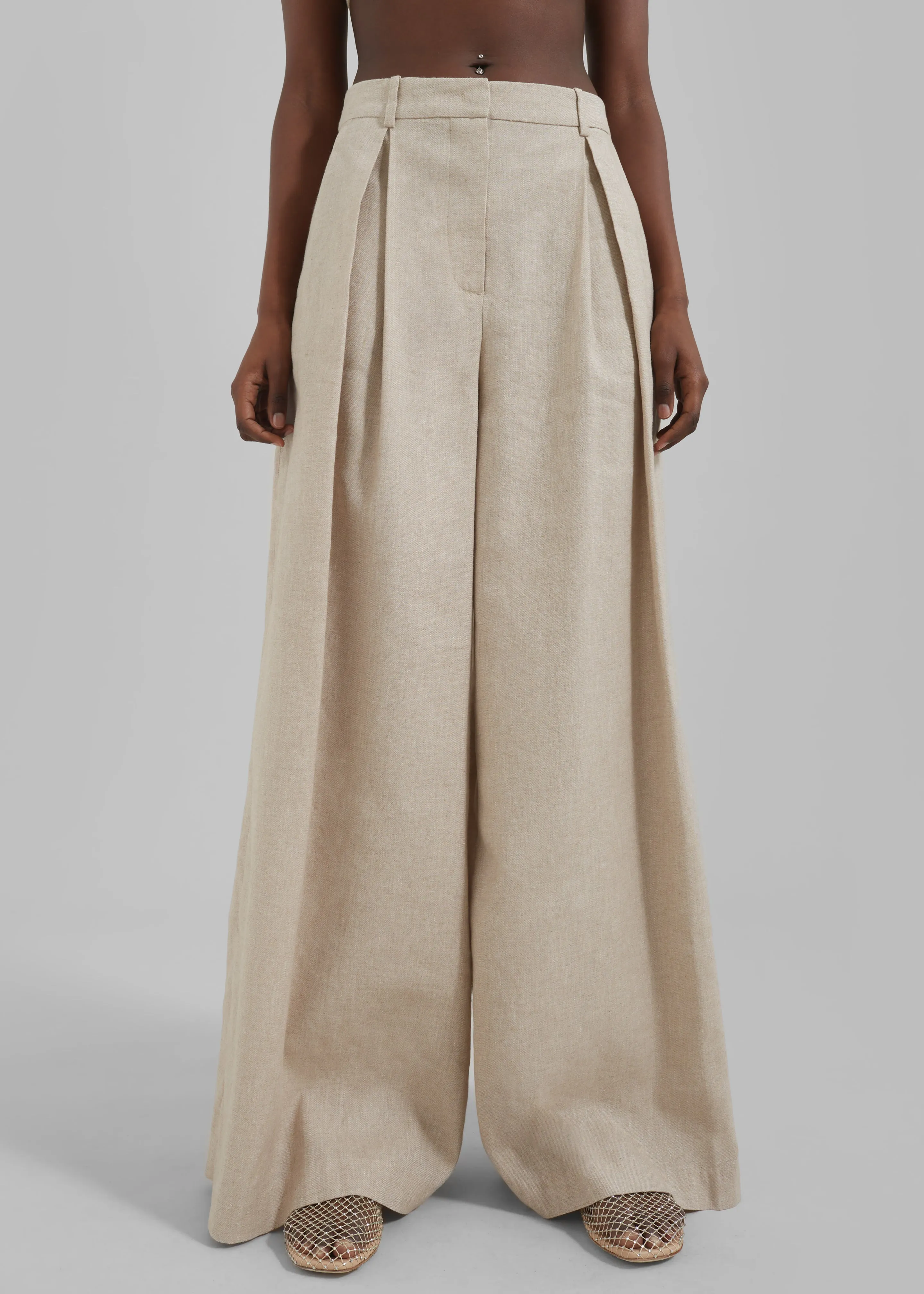 The Garment Lino Wide Leg Trousers - Linen sold by Frankie Shop product image thumbnail 4