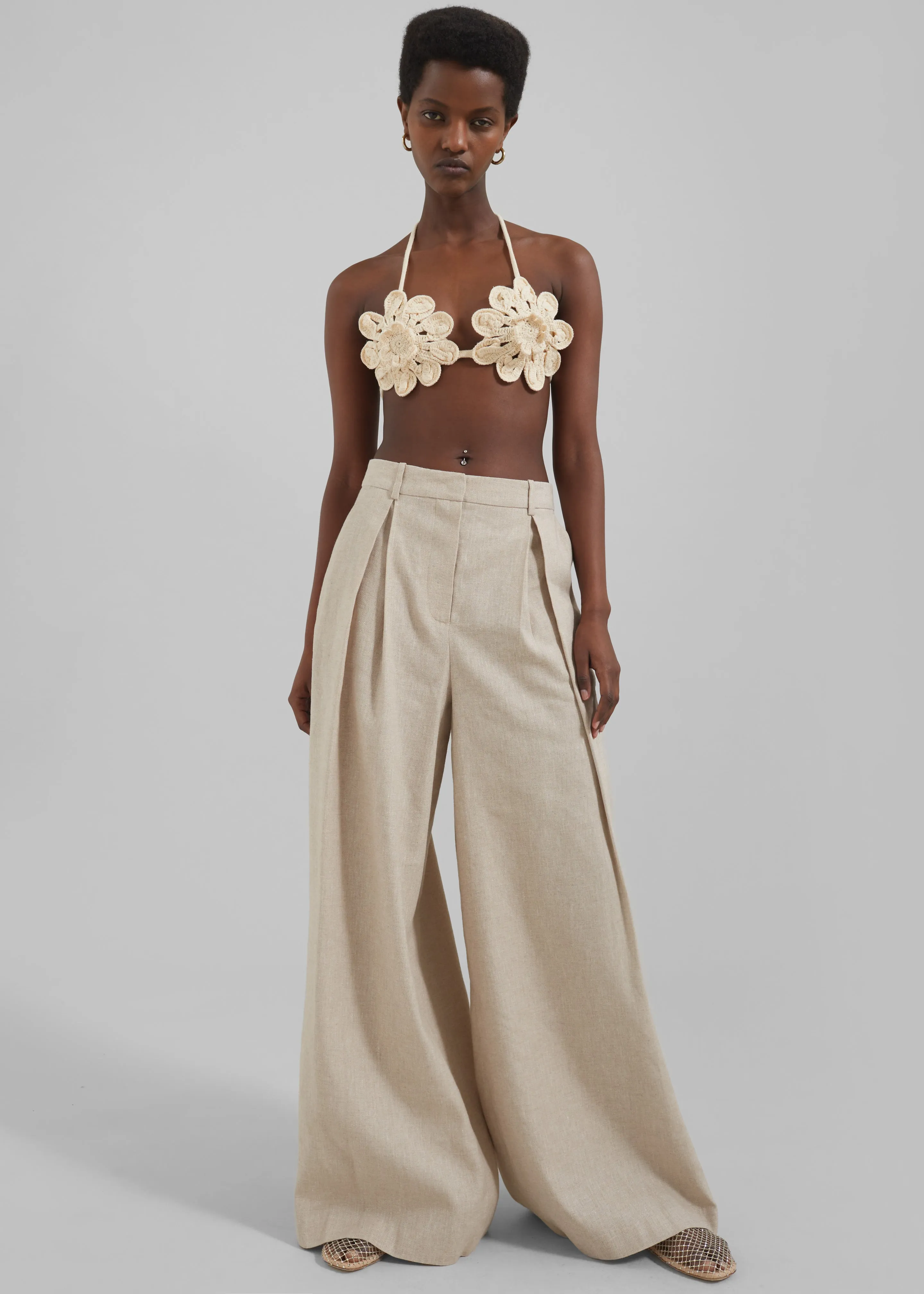 The Garment Lino Wide Leg Trousers - Linen sold by Frankie Shop product image thumbnail 5