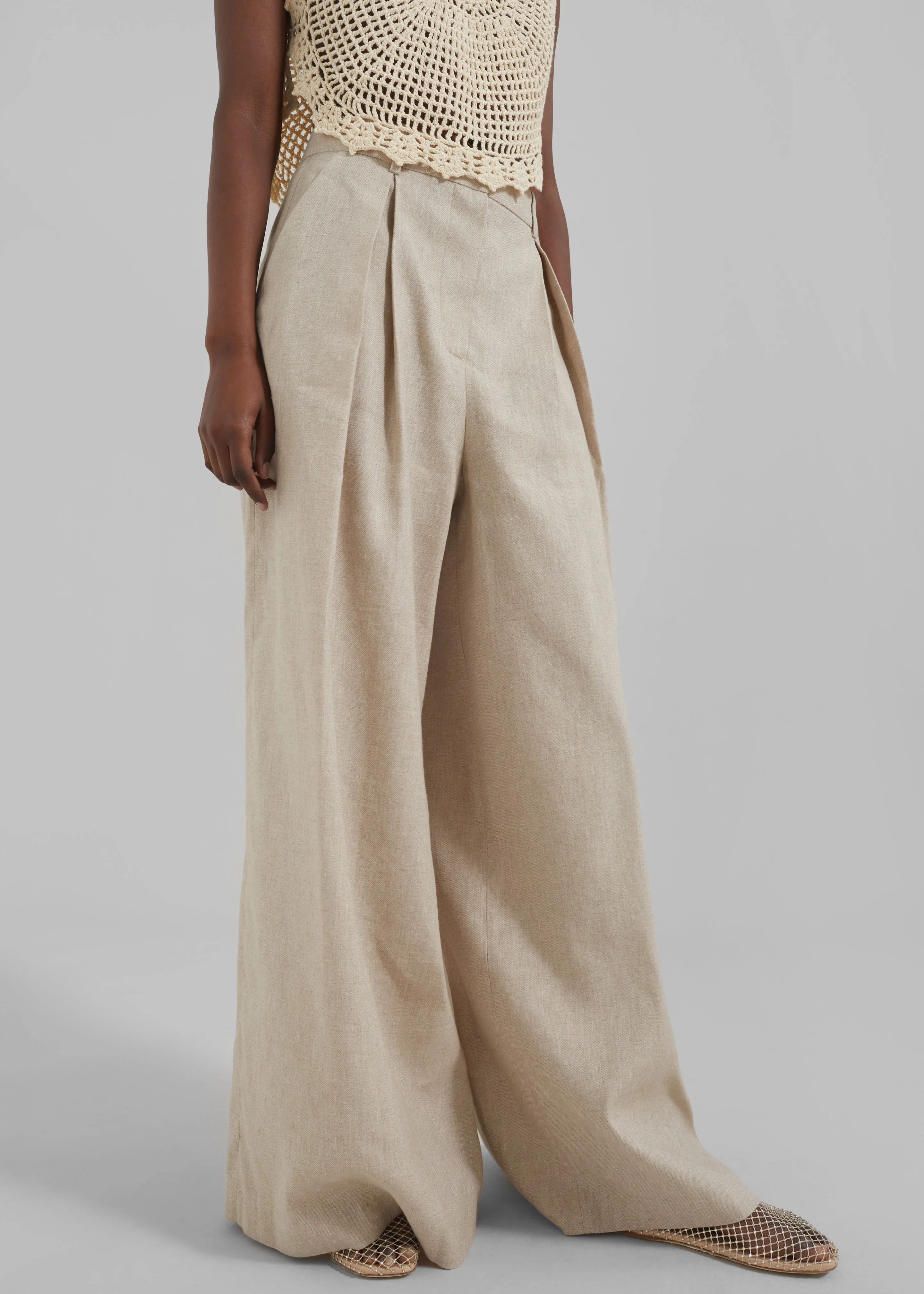 The Garment Lino Wide Leg Trousers - Linen sold by Frankie Shop product image thumbnail 2