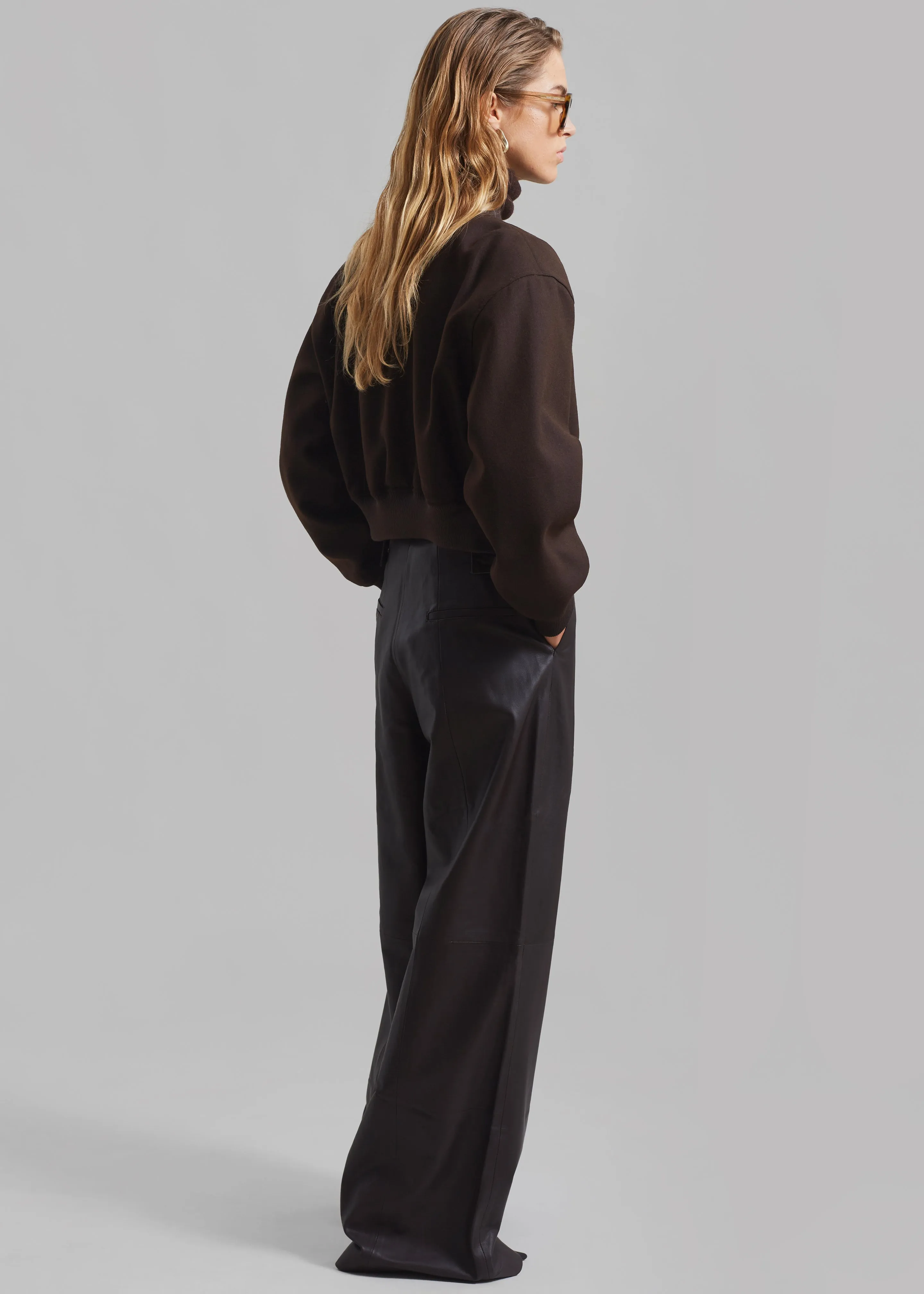 Camille Wool Bomber - Dark Chocolate sold by Frankie Shop product image thumbnail 5