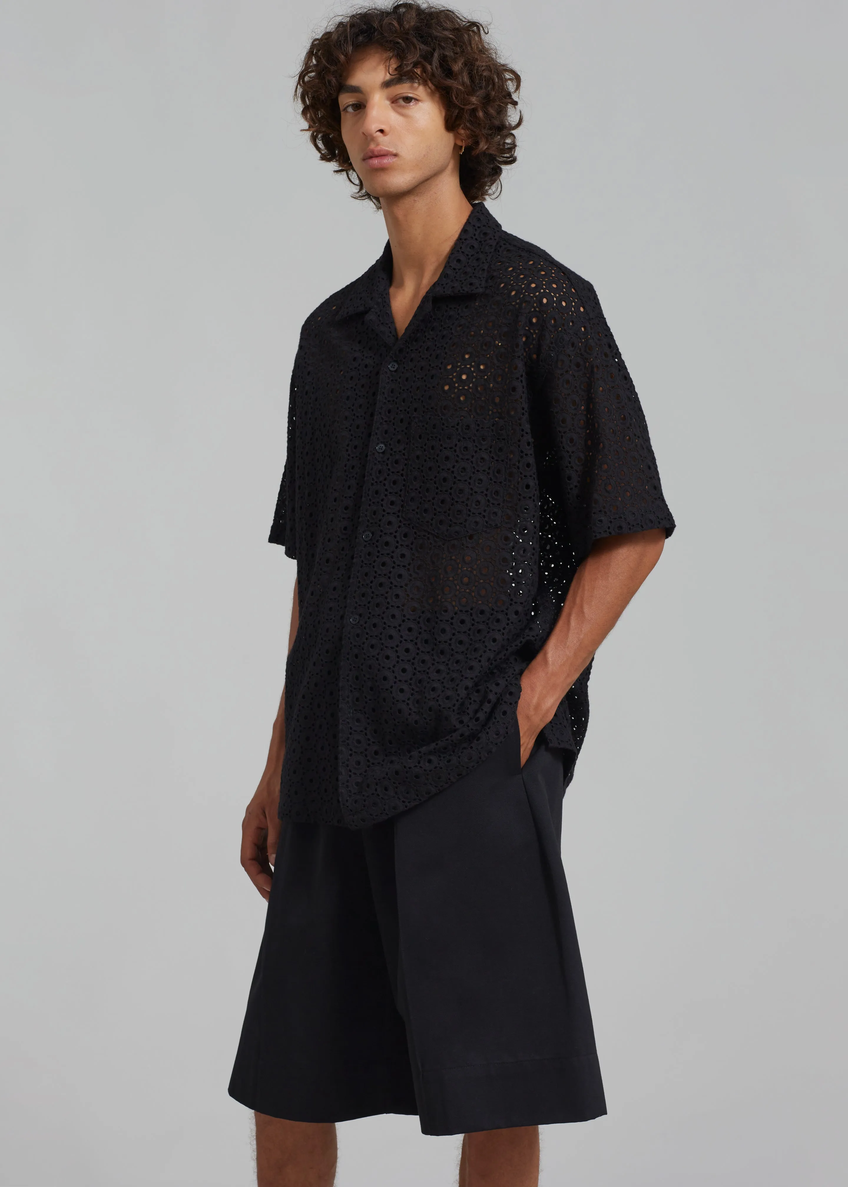 Landon Short Sleeve Shirt - Black sold by Frankie Shop product image thumbnail 3