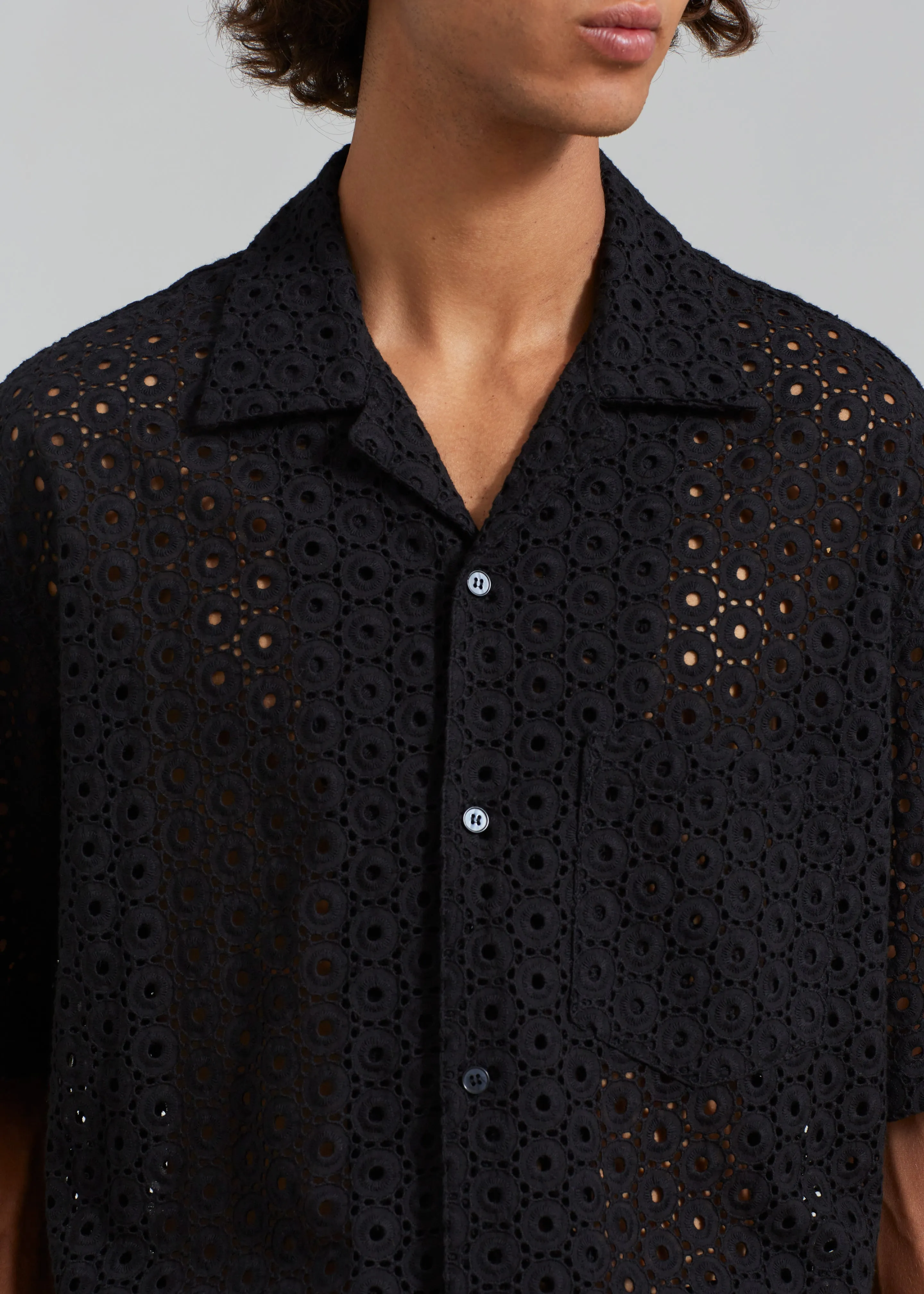 Landon Short Sleeve Shirt - Black sold by Frankie Shop product image thumbnail 4