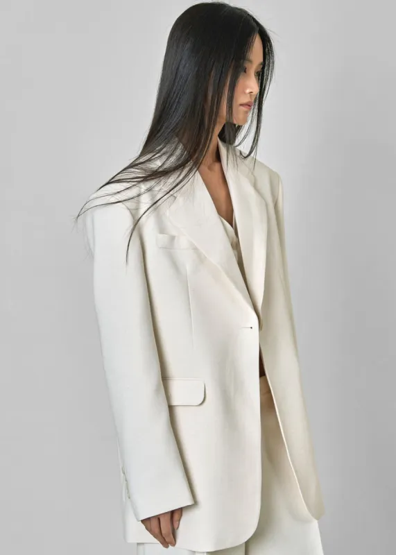 ジャケット Off-White Grey Single-Breasted Pinstripe Jacket In Wool Blen Off White Off-White™ Grey single-breasted pinstripe jacket